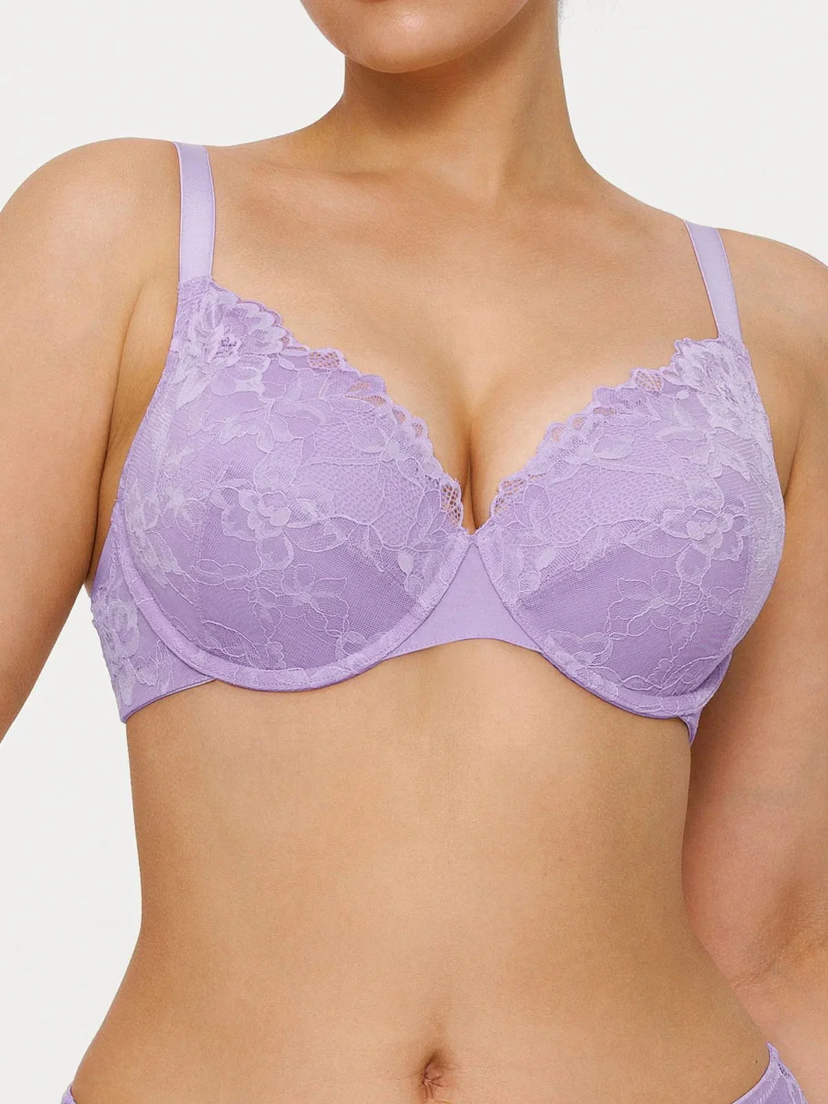 Lace Full-Cup Underwire Comfort Support Bra - Image 20
