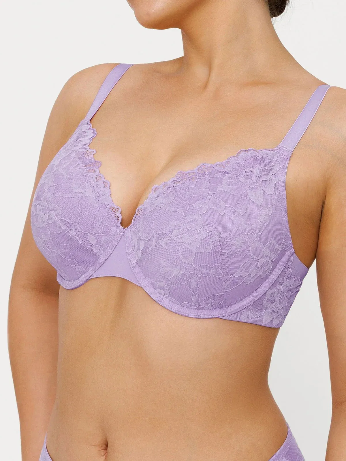 Lace Full-Cup Underwire Comfort Support Bra - Image 23