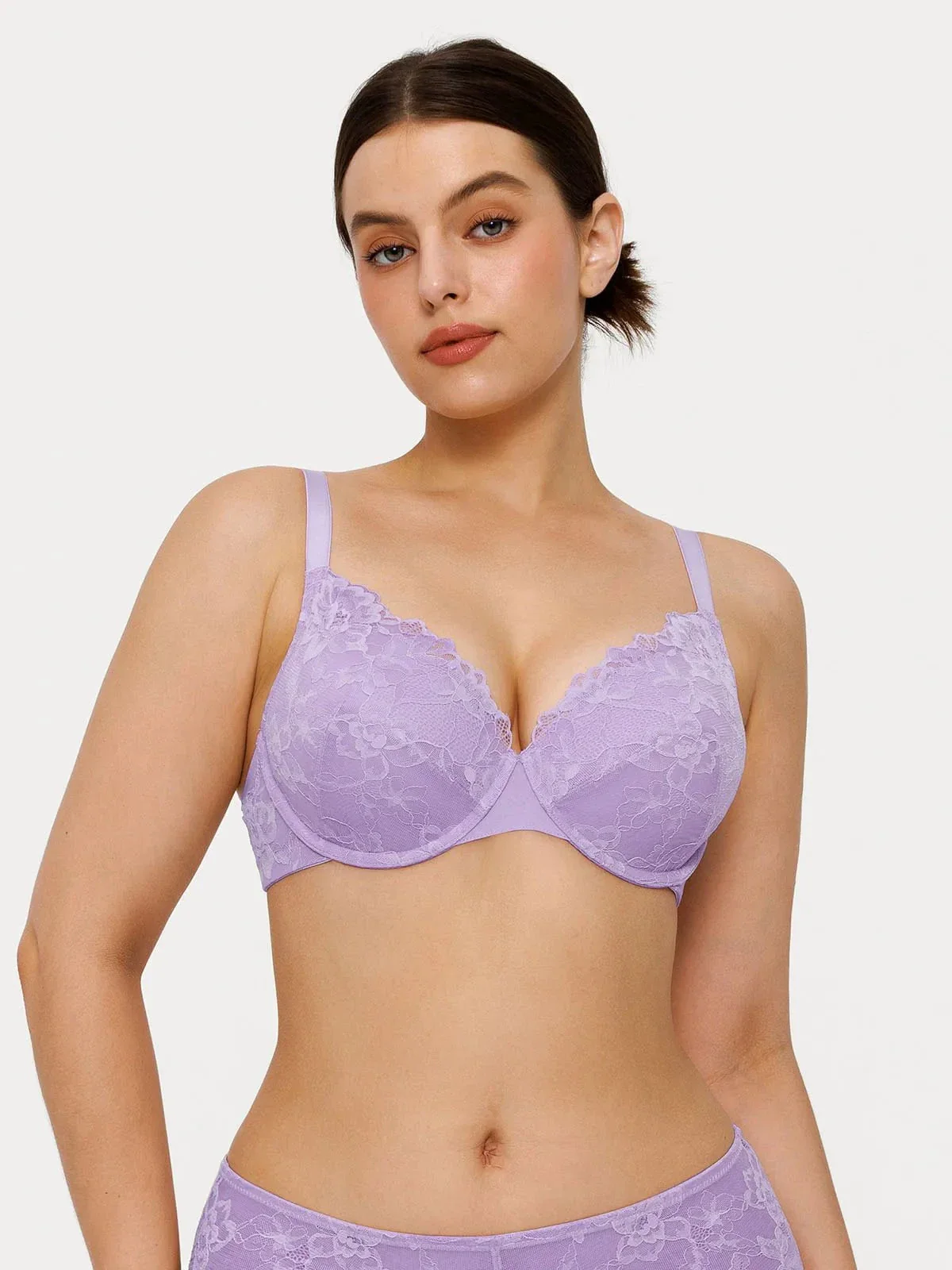 Lace Full-Cup Underwire Comfort Support Bra - Image 25