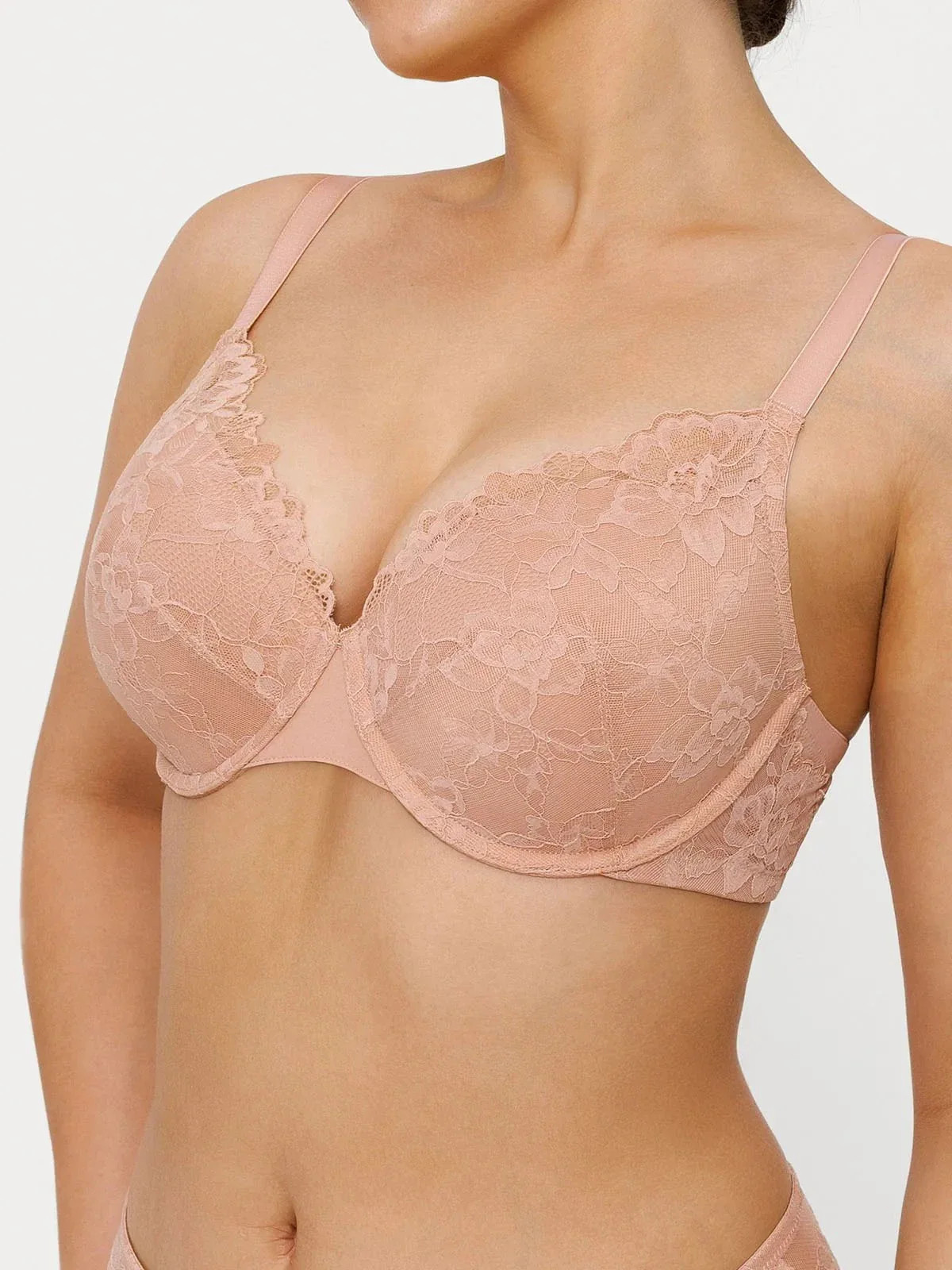 Lace Full-Cup Underwire Comfort Support Bra - Image 4
