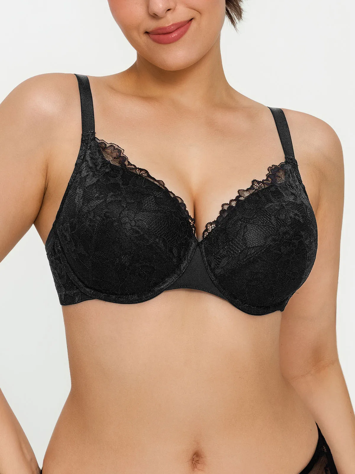 Lace Full-Cup Underwire Comfort Support Bra - Image 8