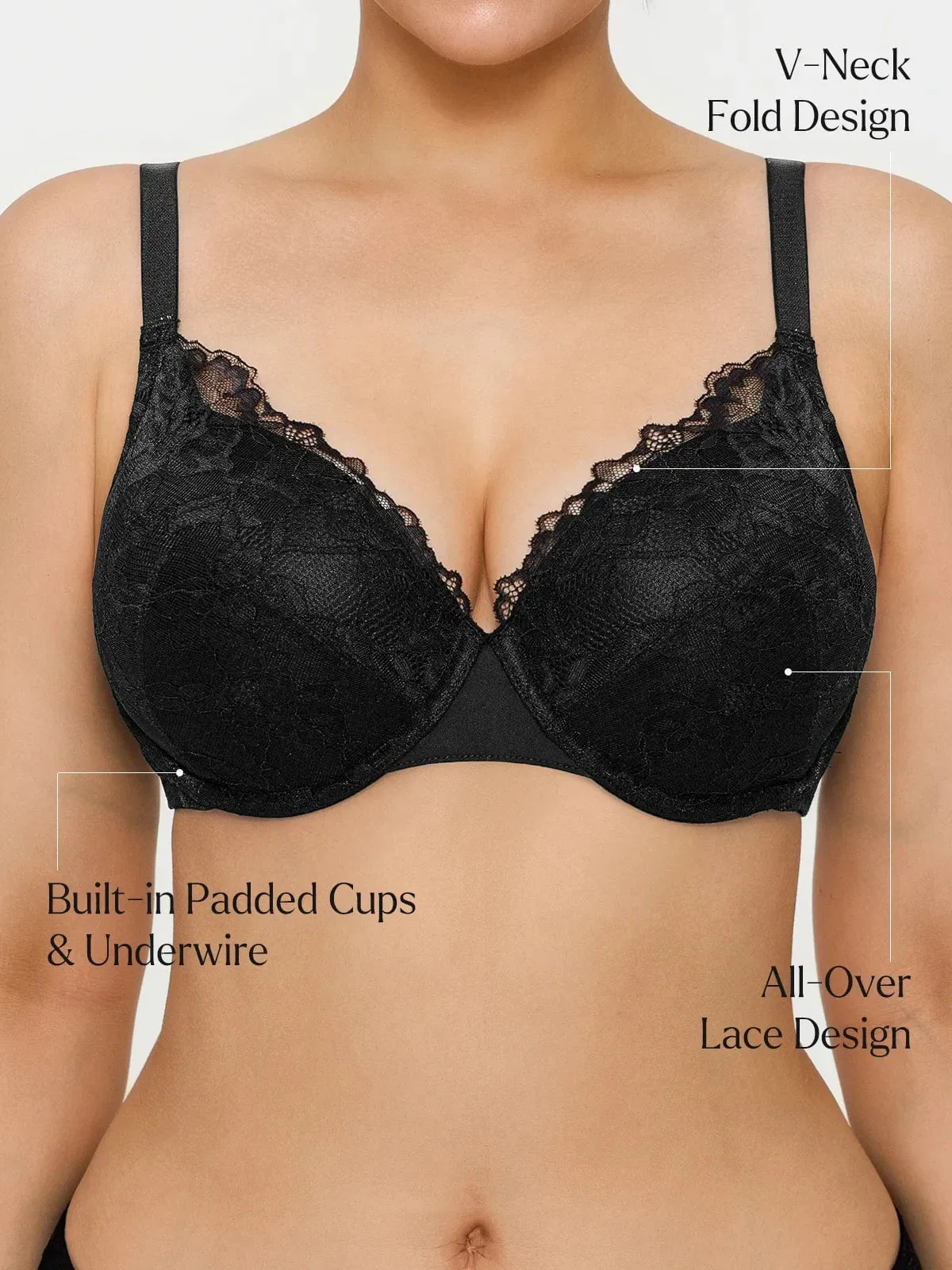Lace Full-Cup Underwire Comfort Support Bra - Image 9