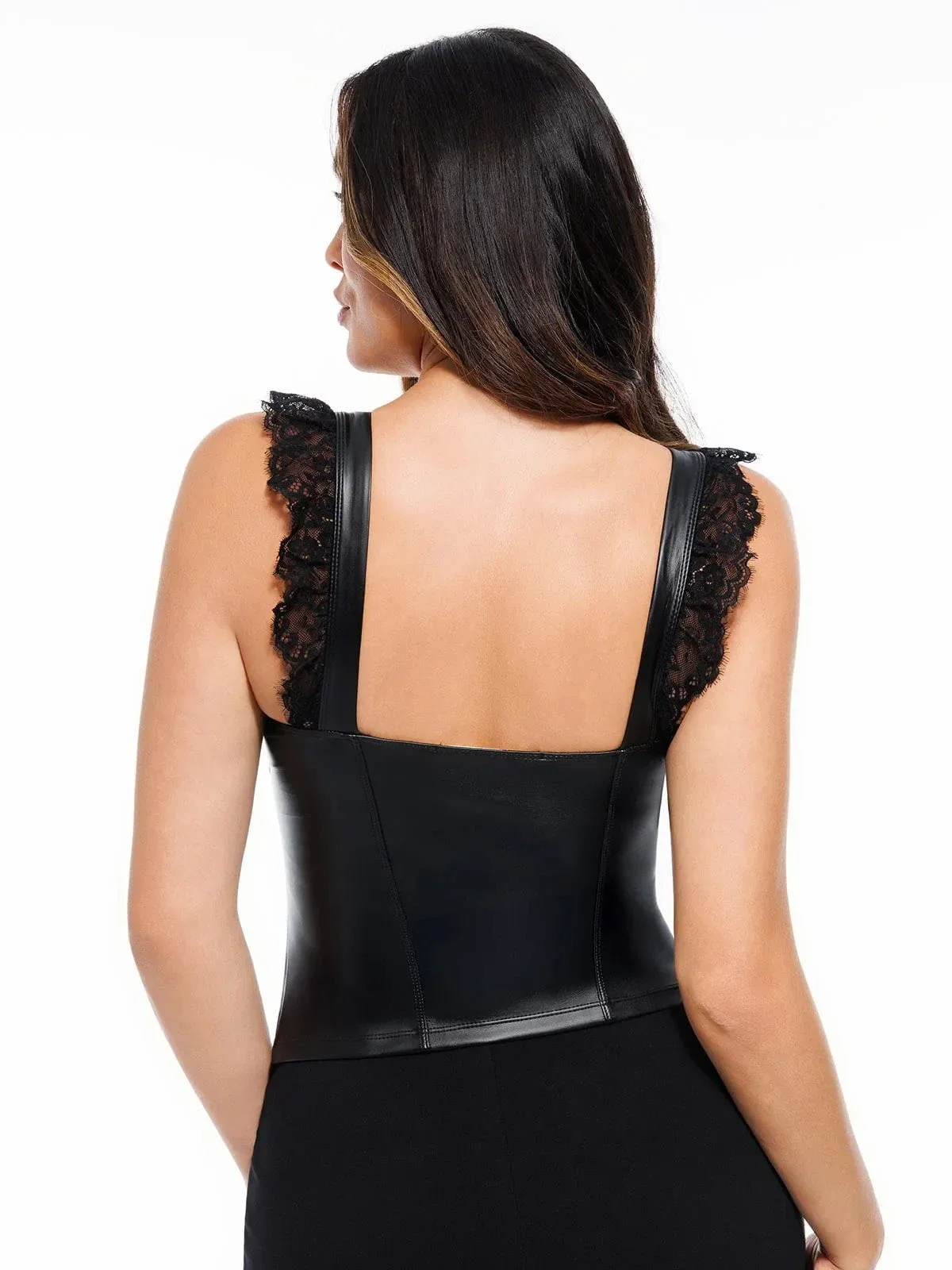 Lace Trim Sculpting Camisole Top - Image 17