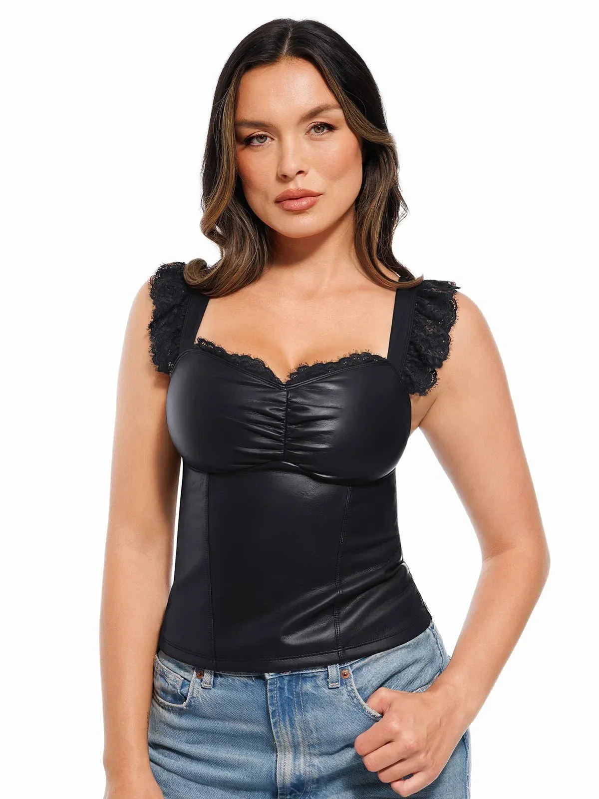 Lace Trim Sculpting Camisole Top - Image 19