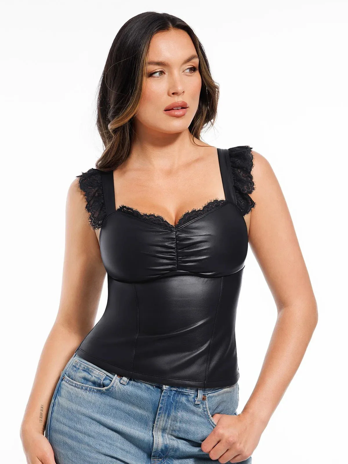 Lace Trim Sculpting Camisole Top - Image 20