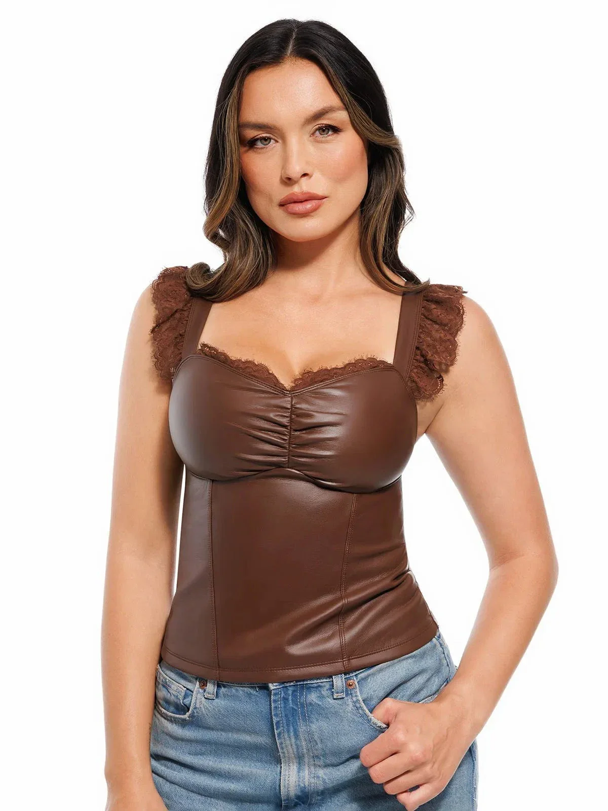 Lace Trim Sculpting Camisole Top - Image 26