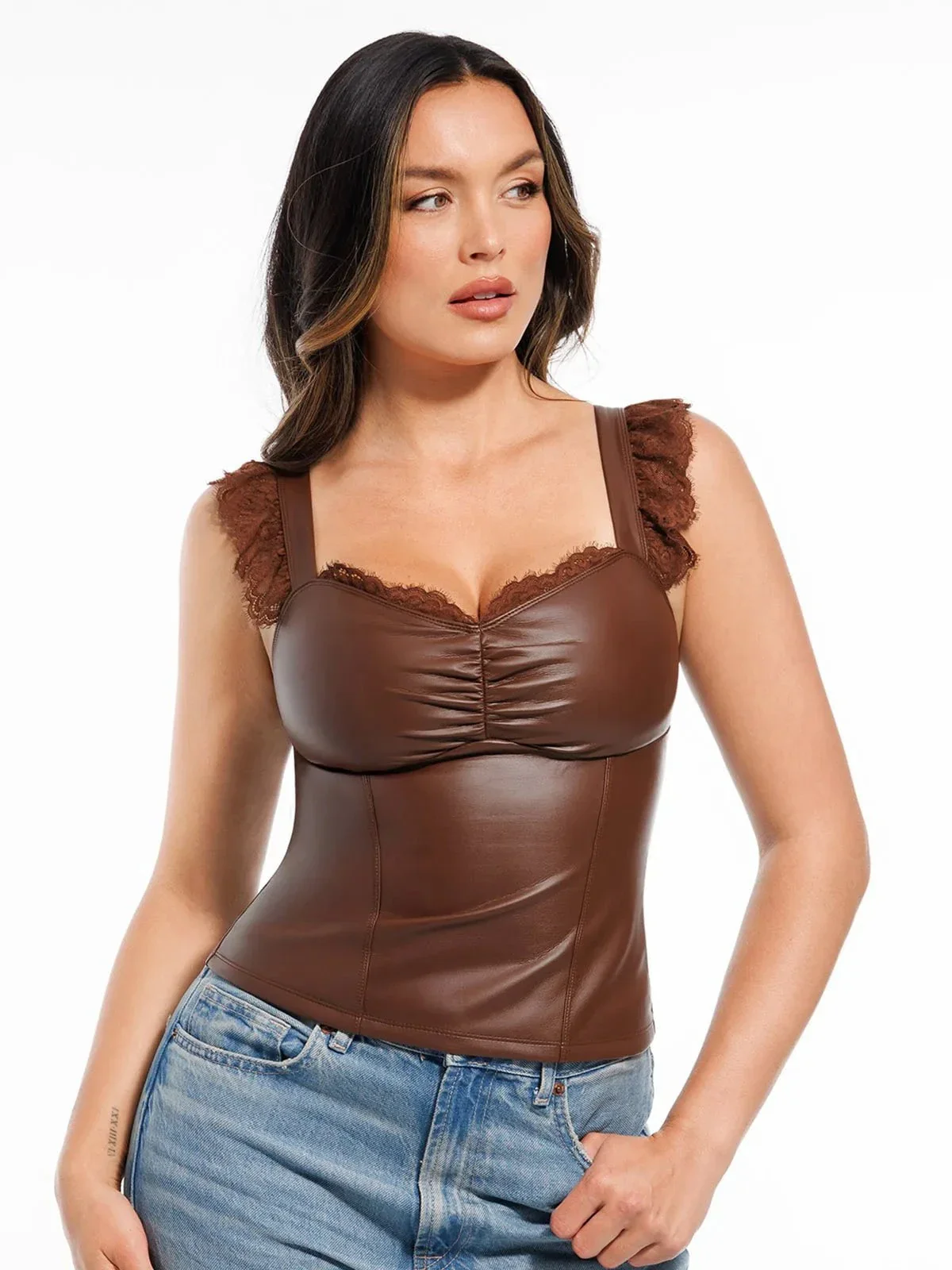 Lace Trim Sculpting Camisole Top - Image 27