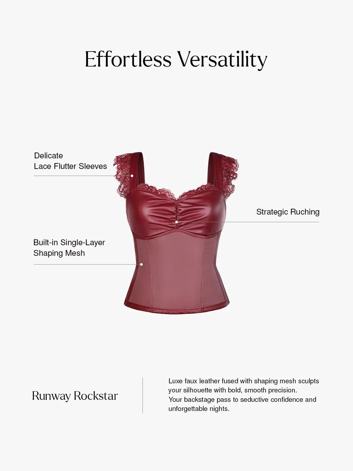 Lace Trim Sculpting Camisole Top - Image 3