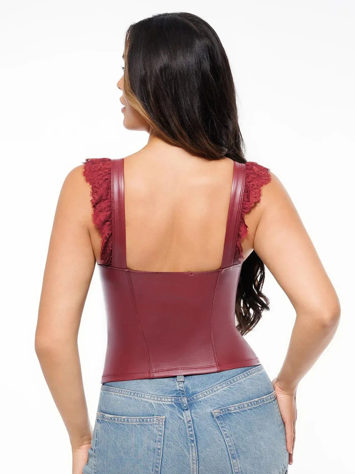 Lace Trim Sculpting Camisole Top - Image 7