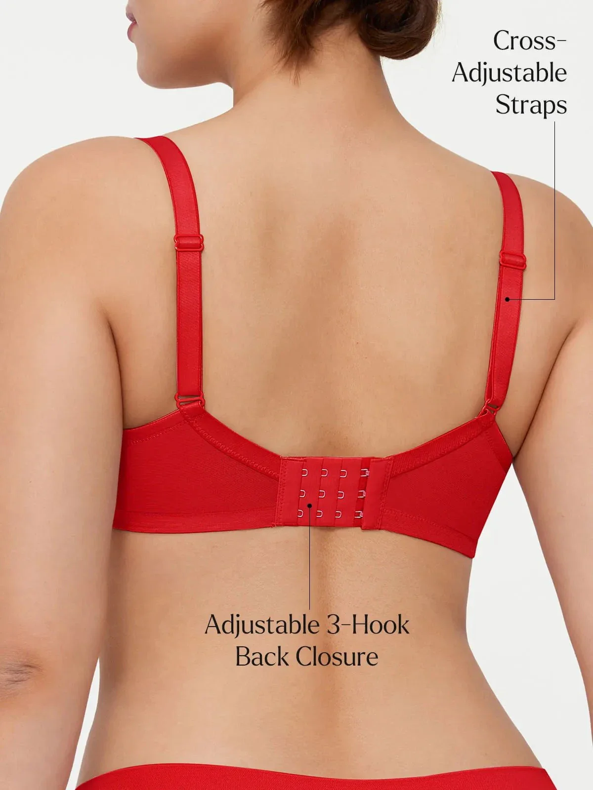 Lightweight Underwire Minimizer Lace Mesh Bra - Image 27