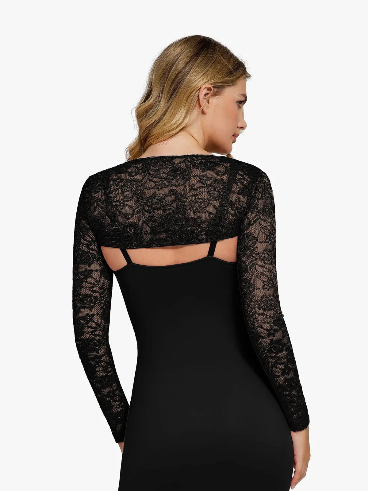Long Sleeve Lace Shrug - Image 14