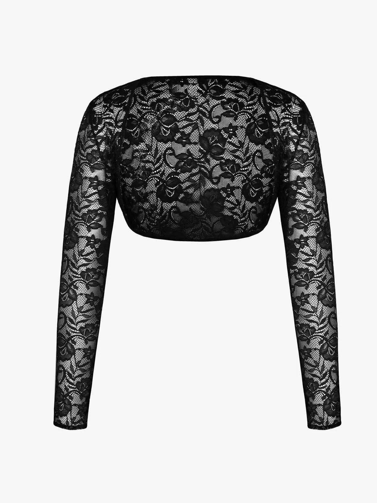 Long Sleeve Lace Shrug - Image 15