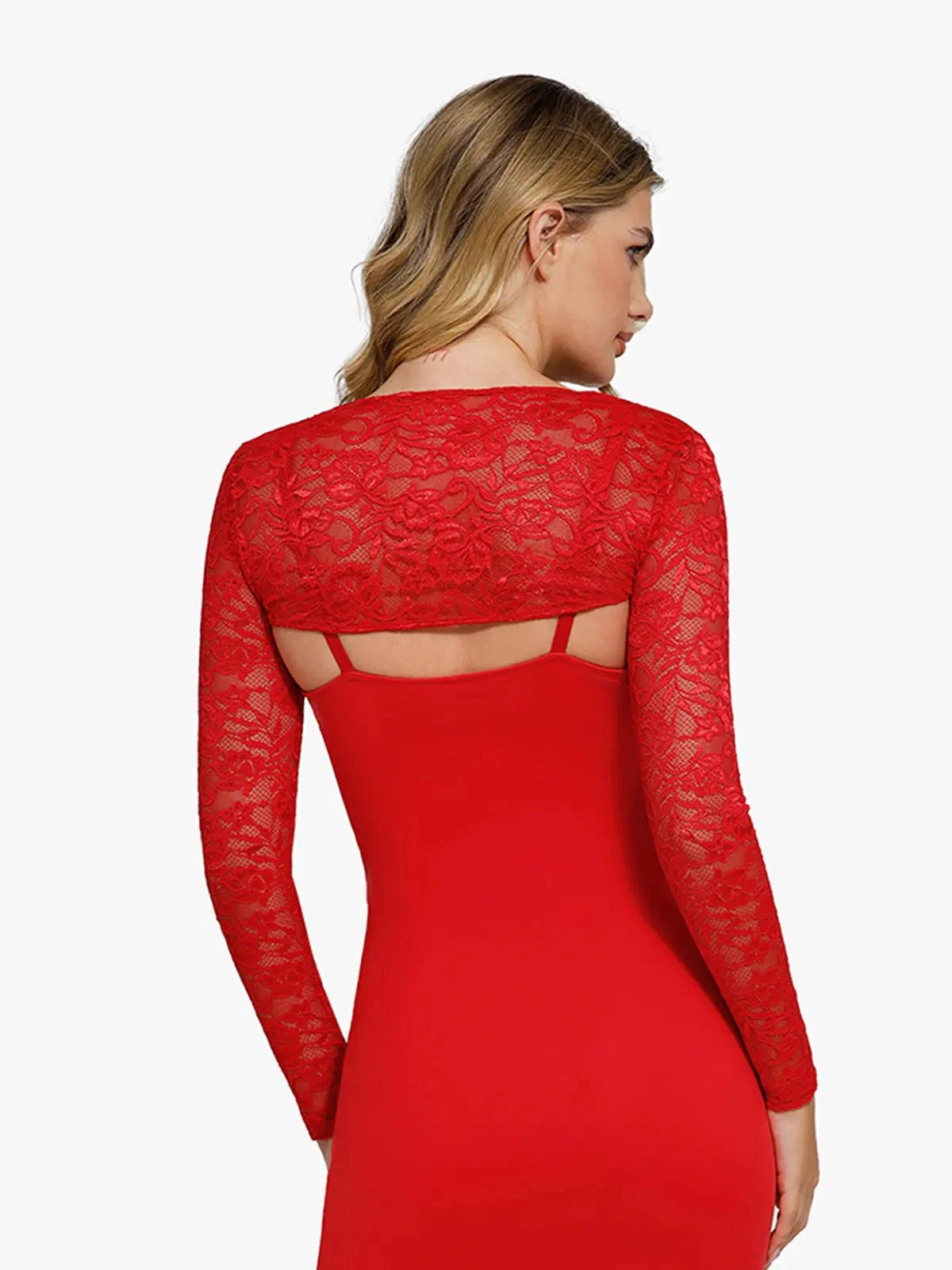 Long Sleeve Lace Shrug - Image 8