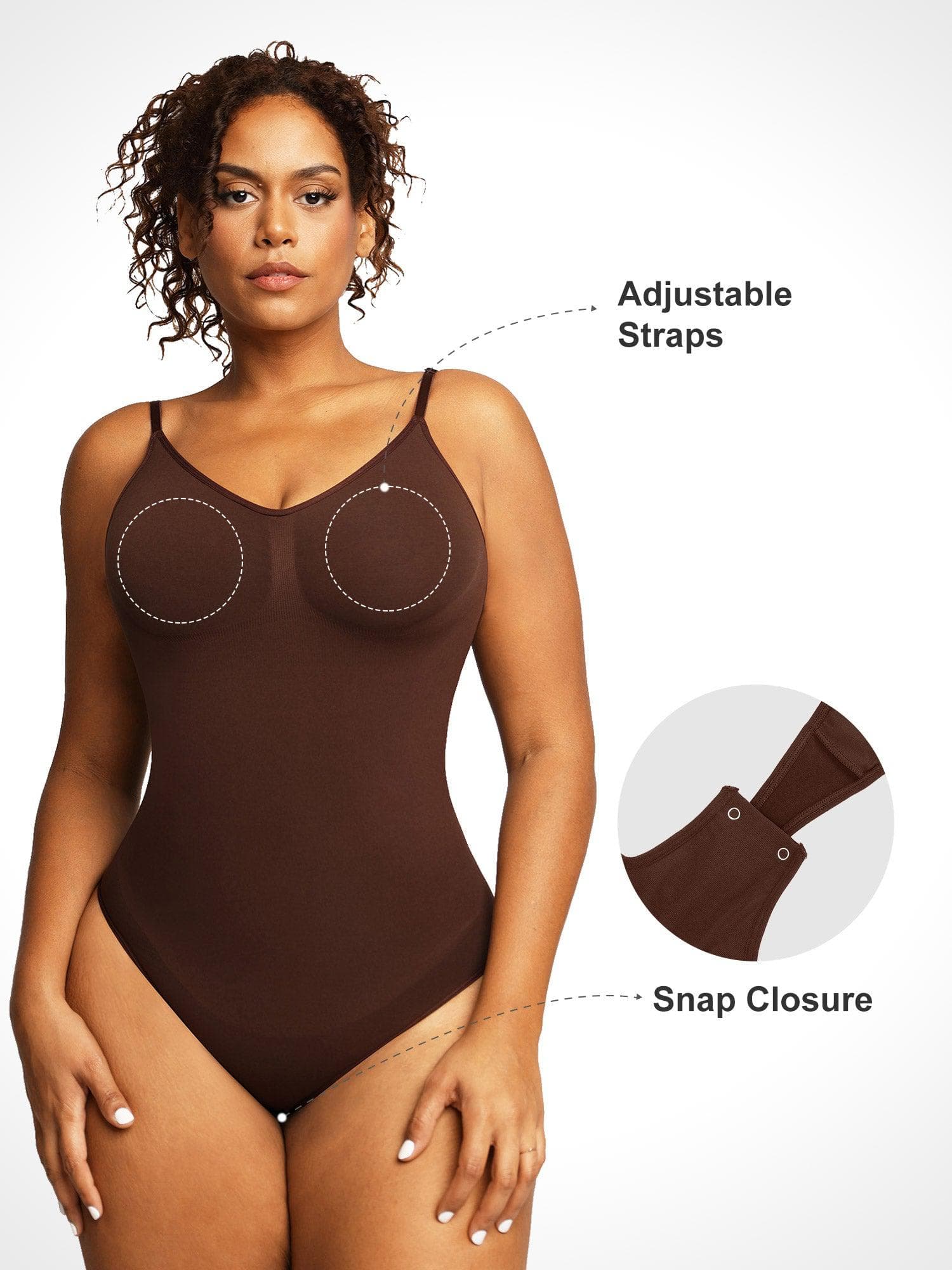 Shapewear Seamless Low Back Tummy Control Thong Bodysuit - Image 2