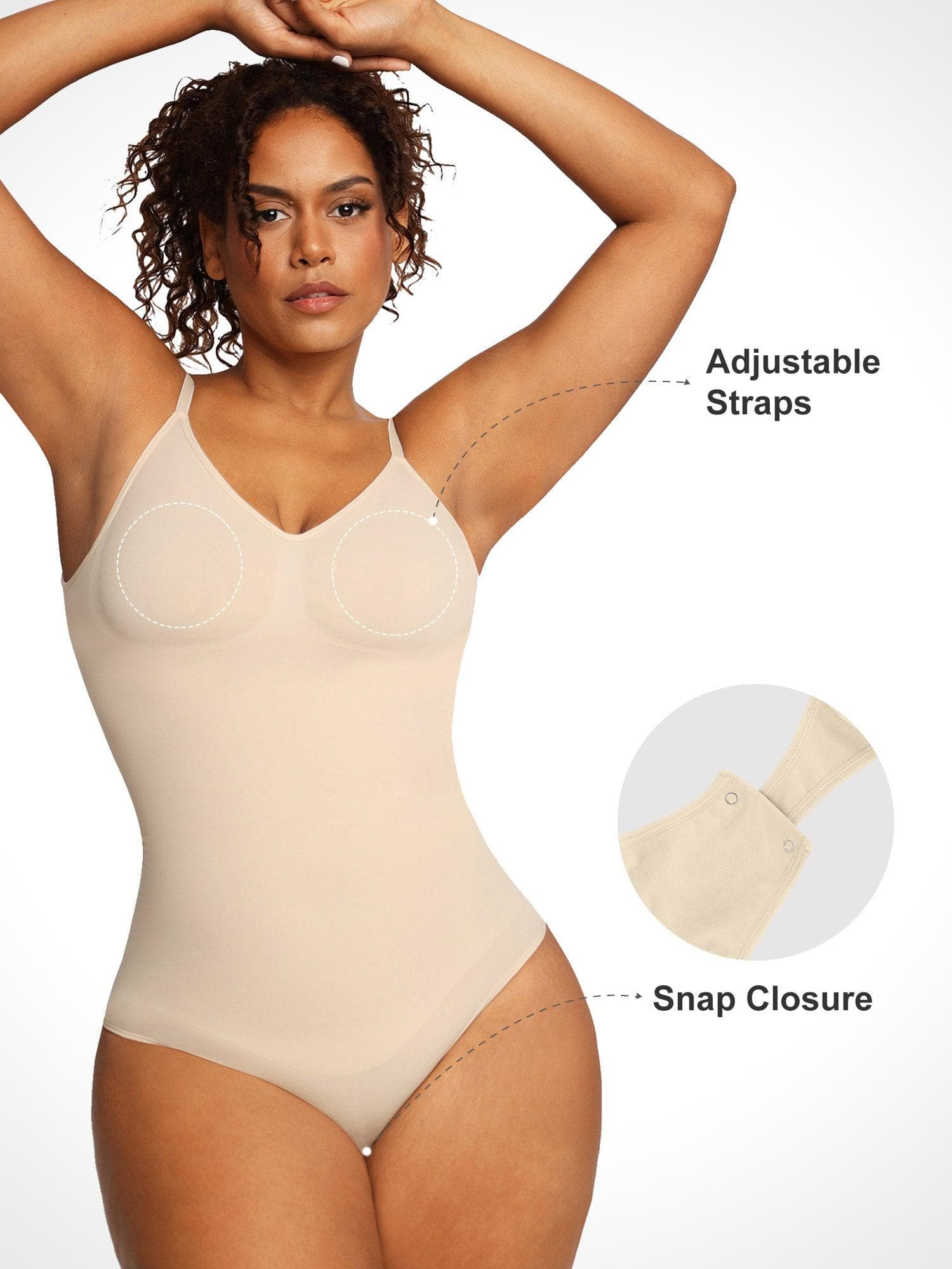 Shapewear Seamless Low Back Tummy Control Thong Bodysuit - Image 8