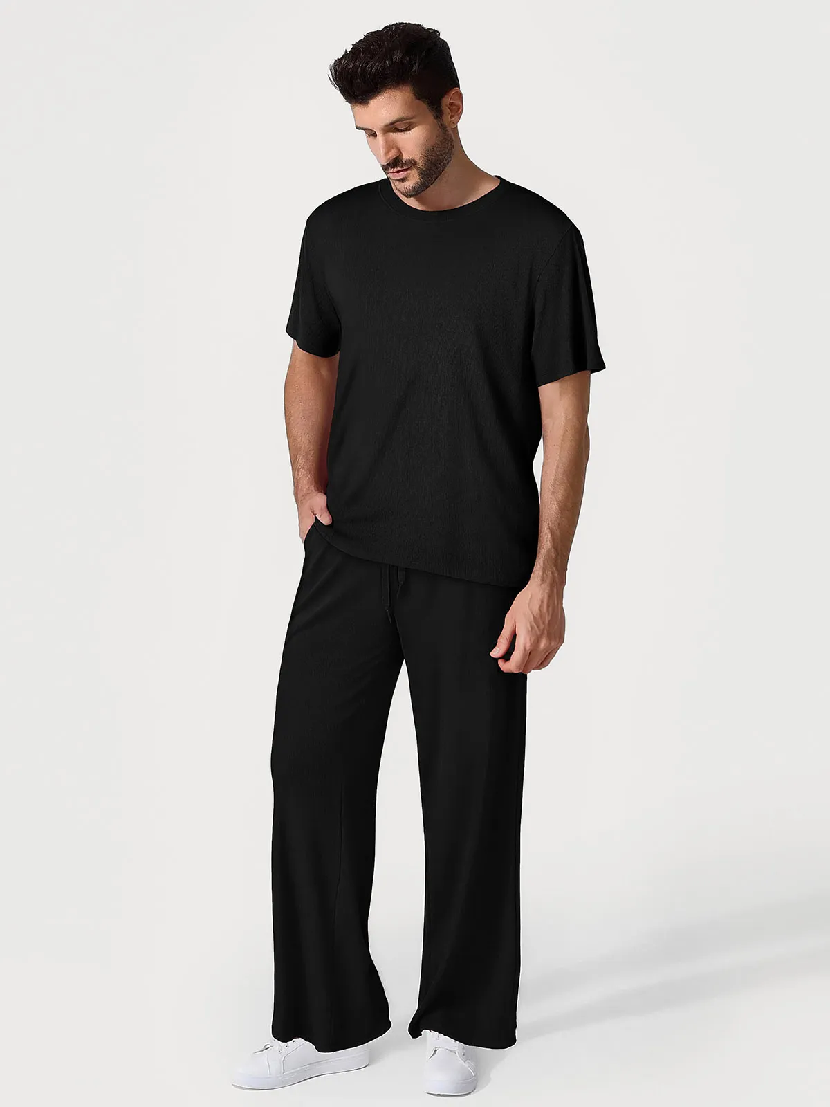 Men's Modal Short Sleeve & Pant PJ Set