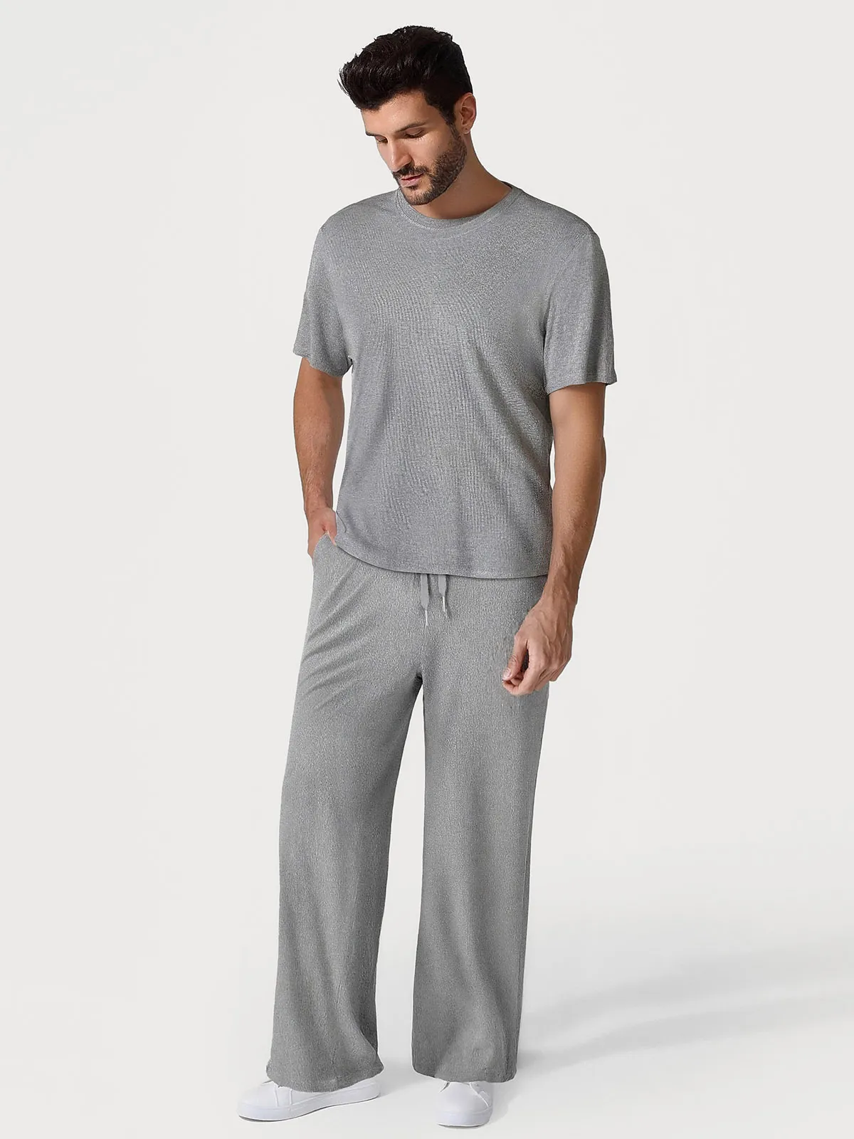 Men's Modal Short Sleeve & Pant PJ Set - Image 10