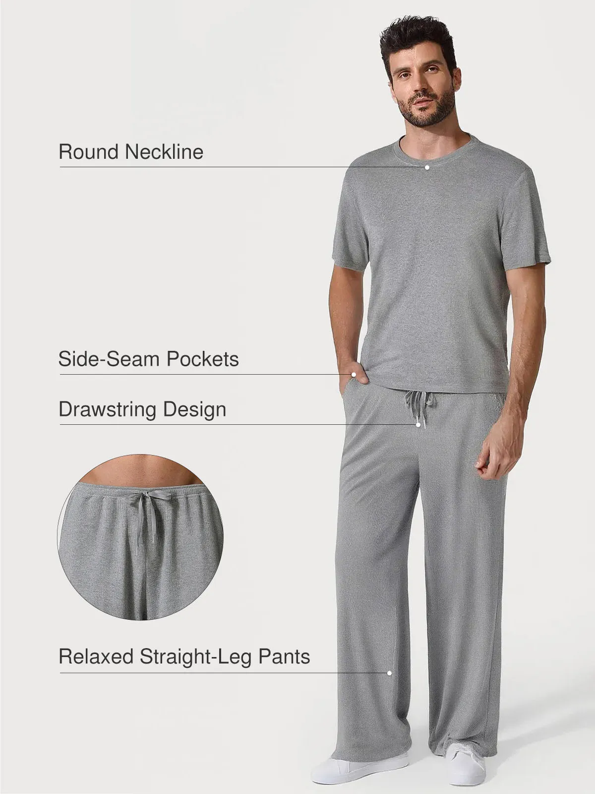 Men's Modal Short Sleeve & Pant PJ Set - Image 11