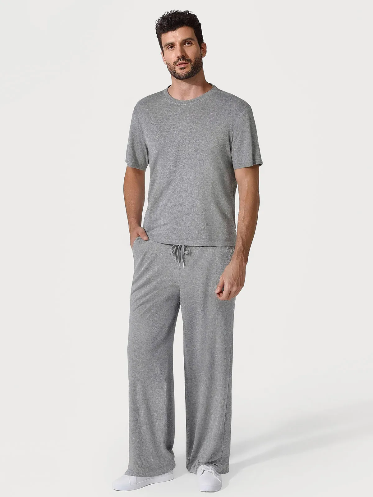 Men's Modal Short Sleeve & Pant PJ Set - Image 13