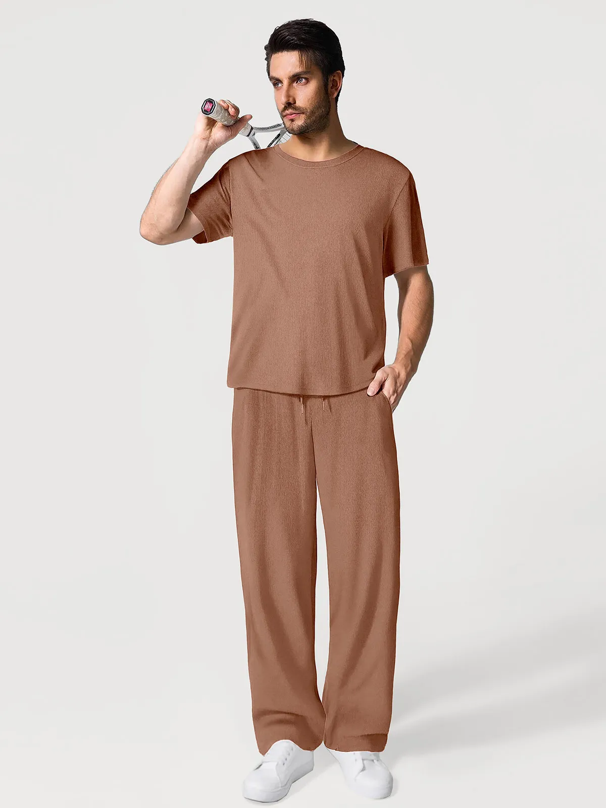 Men's Modal Short Sleeve & Pant PJ Set - Image 21