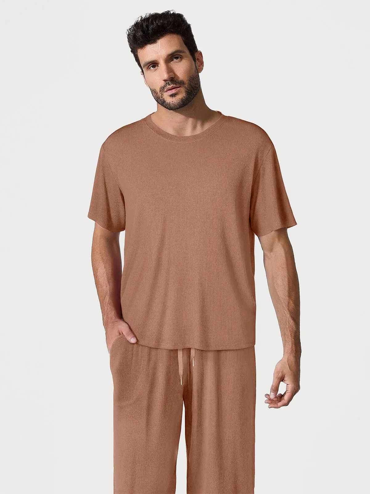 Men's Modal Short Sleeve & Pant PJ Set - Image 23
