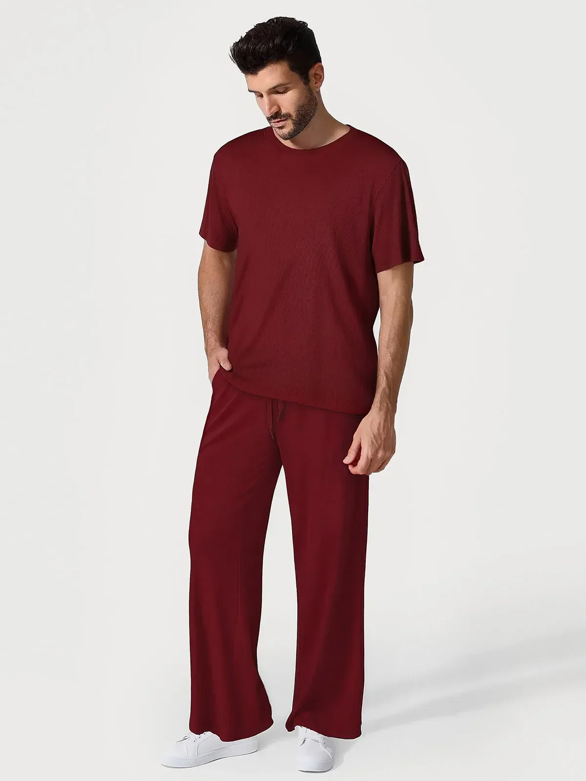 Men's Modal Short Sleeve & Pant PJ Set - Image 28