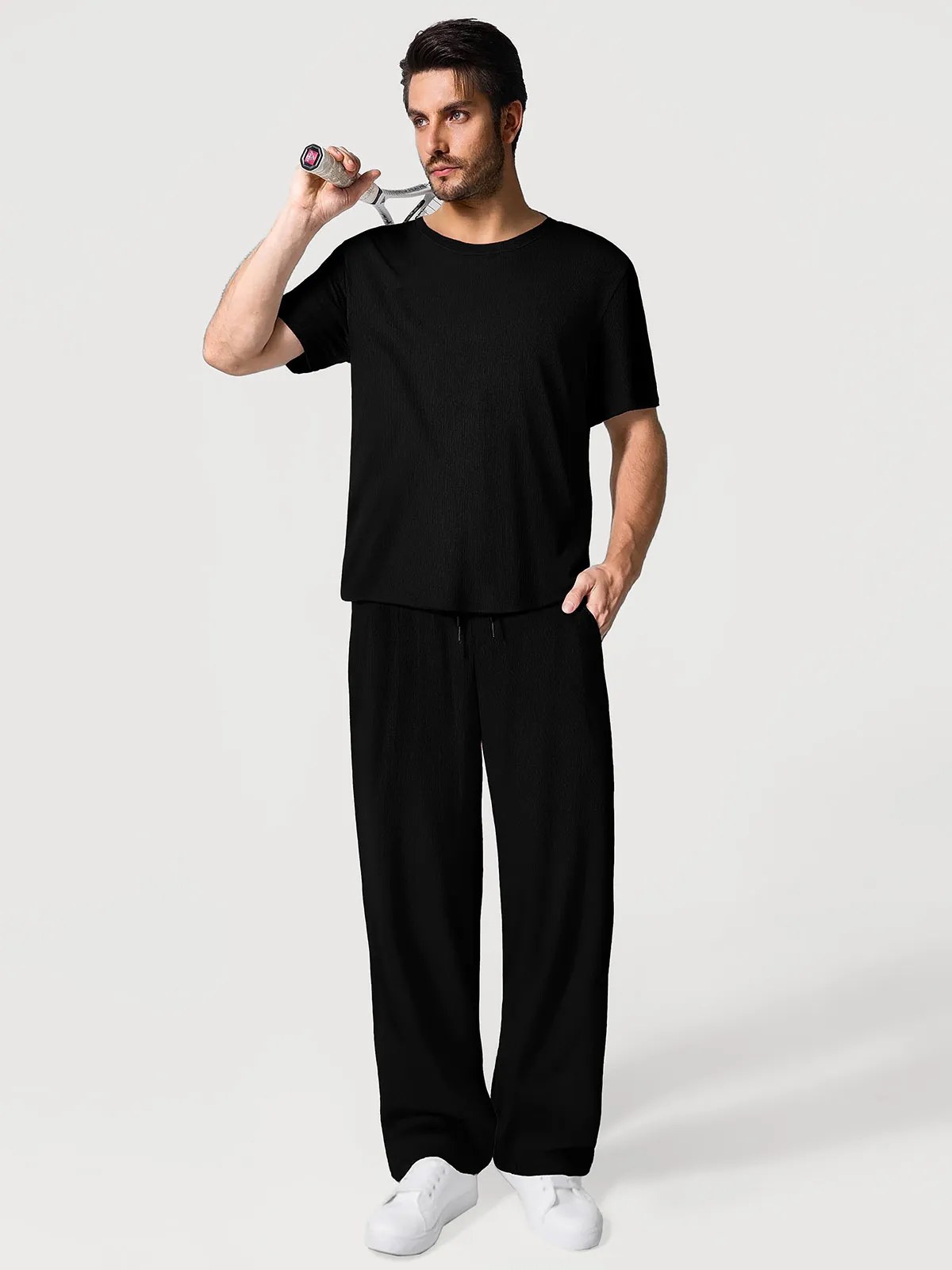 Men's Modal Short Sleeve & Pant PJ Set - Image 3