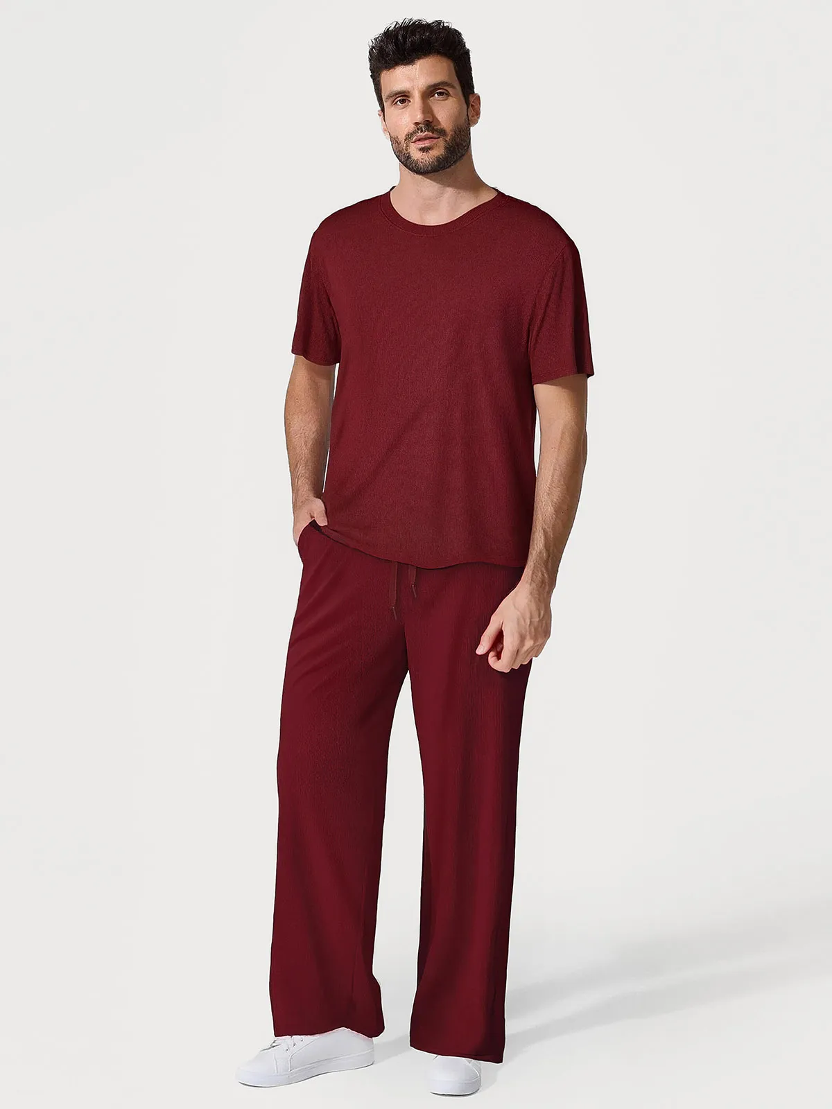 Men's Modal Short Sleeve & Pant PJ Set - Image 31