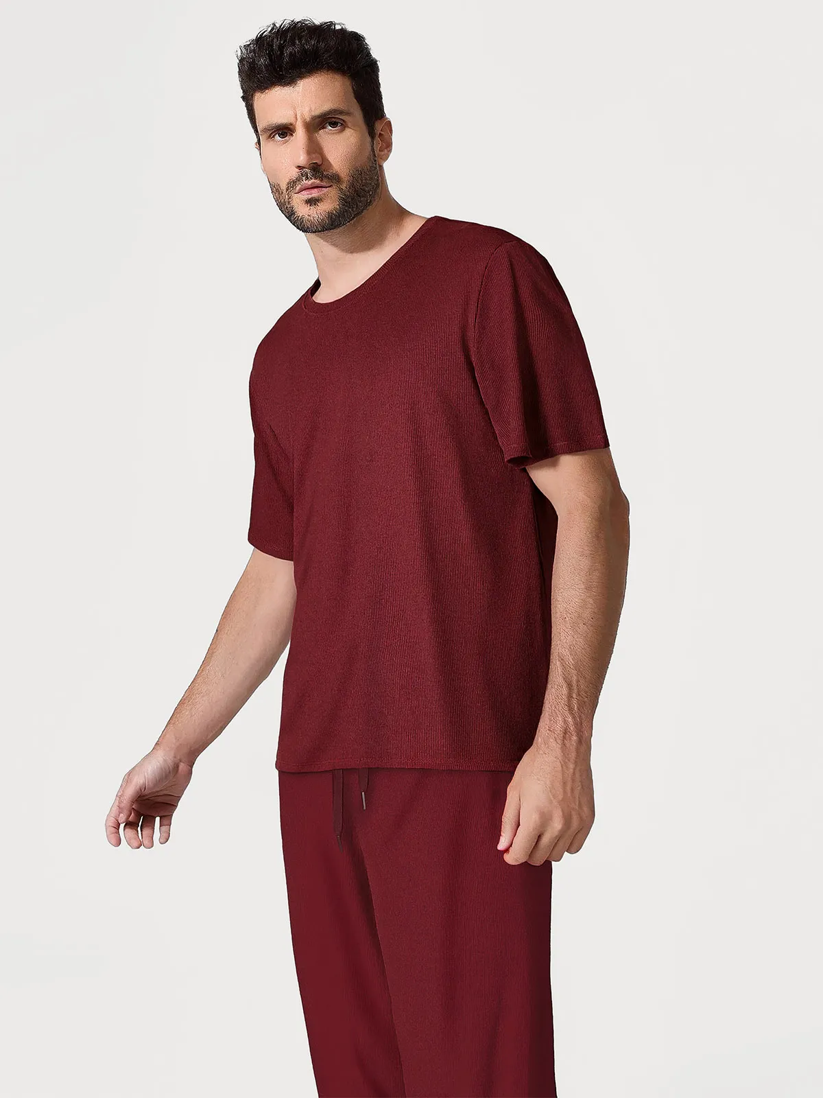 Men's Modal Short Sleeve & Pant PJ Set - Image 32