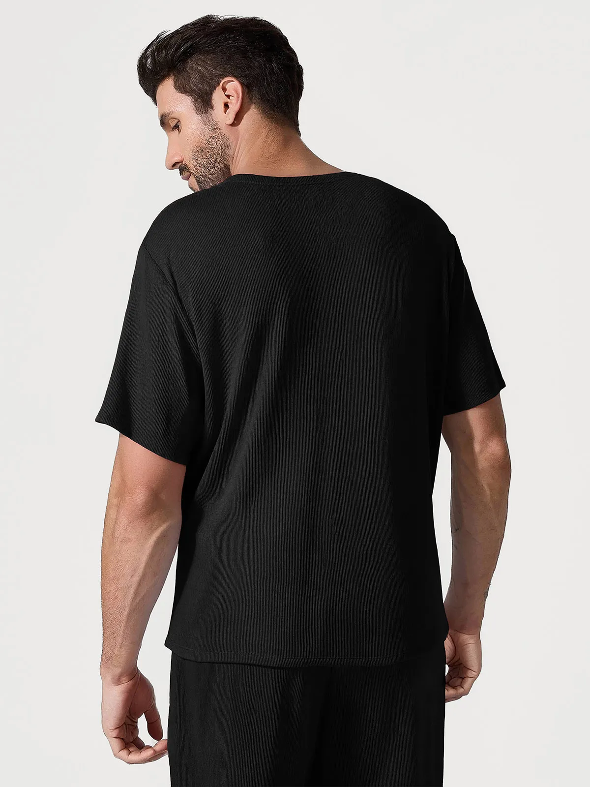 Men's Modal Short Sleeve & Pant PJ Set - Image 6