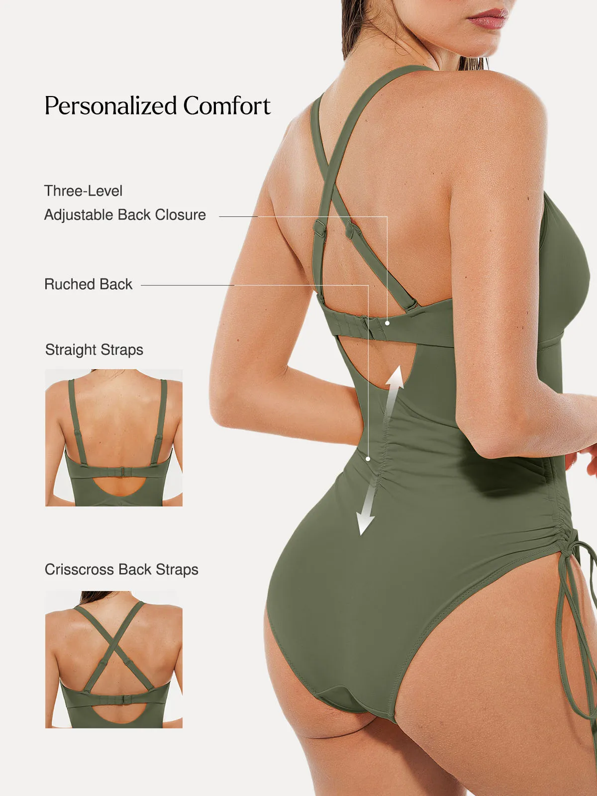 Mesh Inset Tie-Side Sculpting One-Piece Swimsuit - Image 32