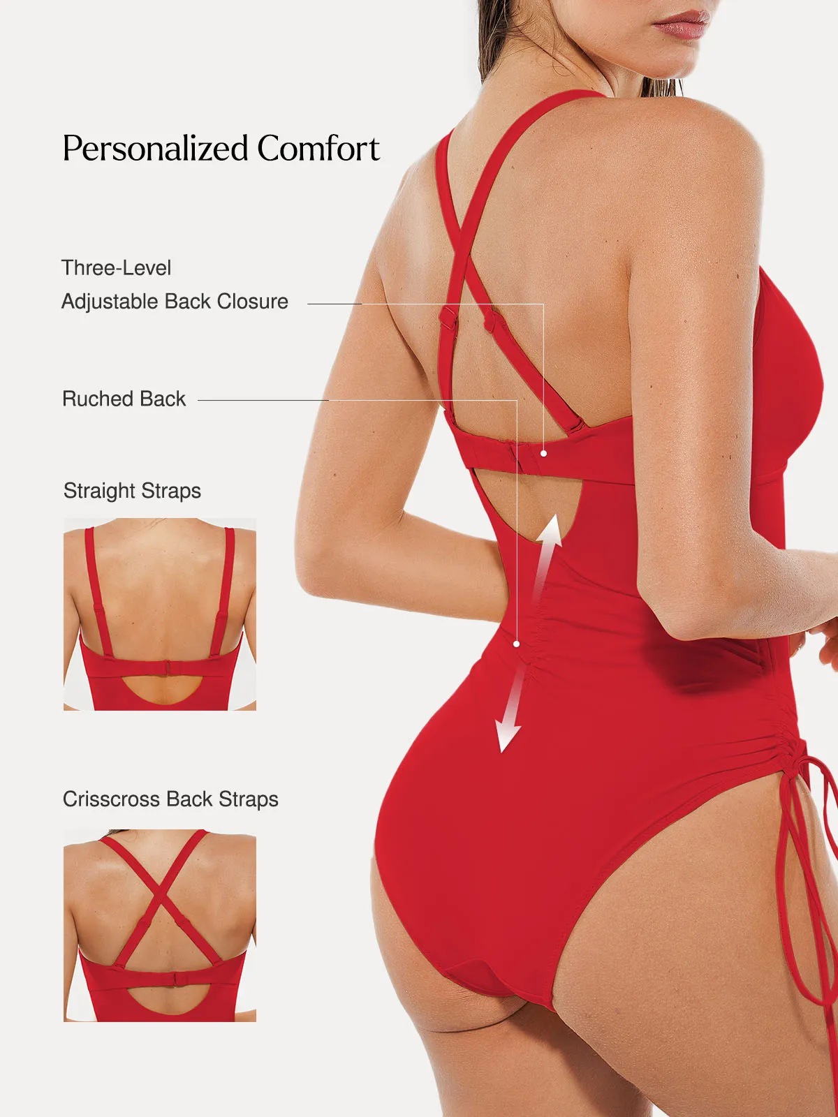 Mesh Inset Tie-Side Sculpting One-Piece Swimsuit - Image 44