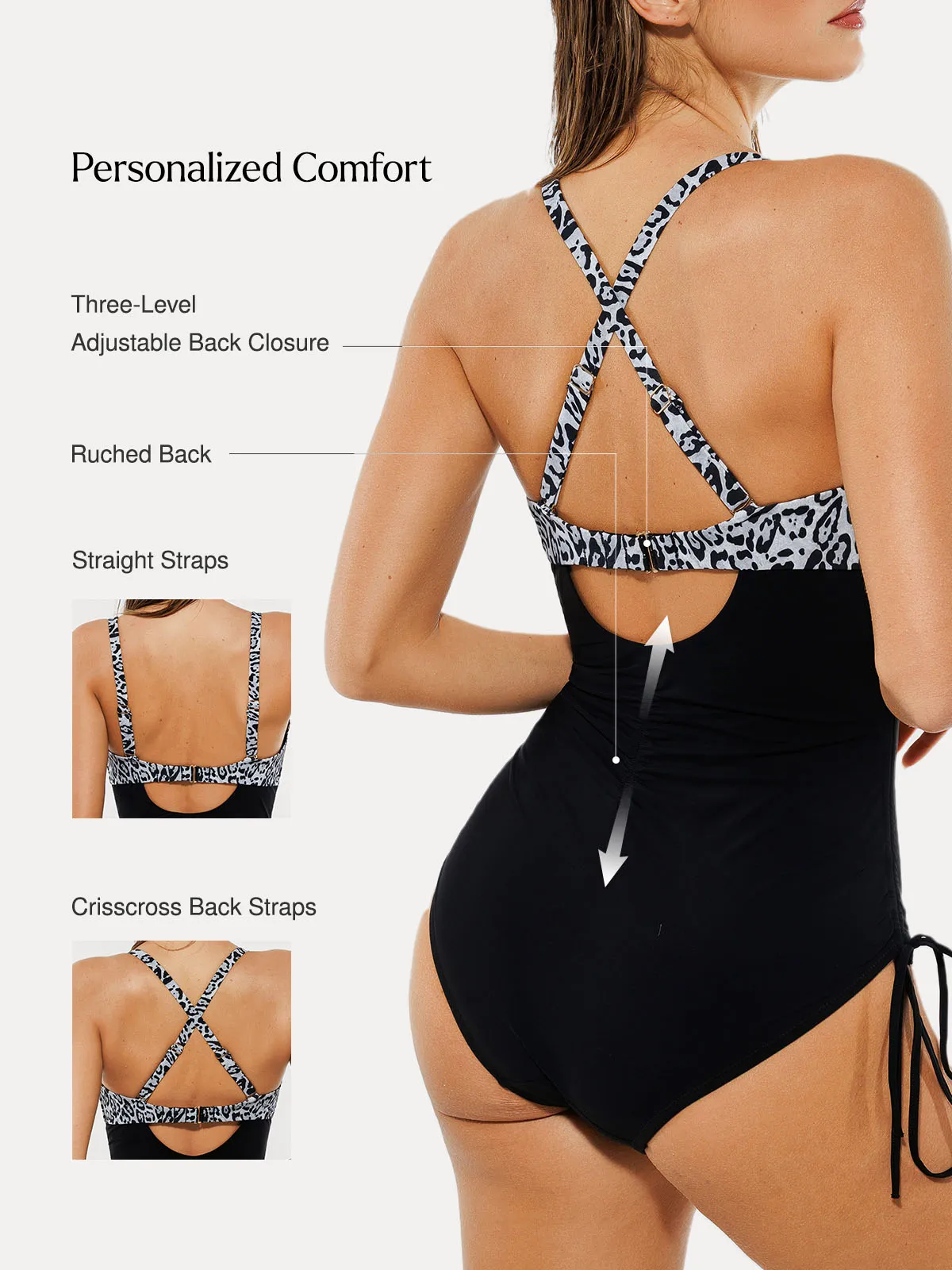 Mesh Inset Tie-Side Sculpting One-Piece Swimsuit - Image 6