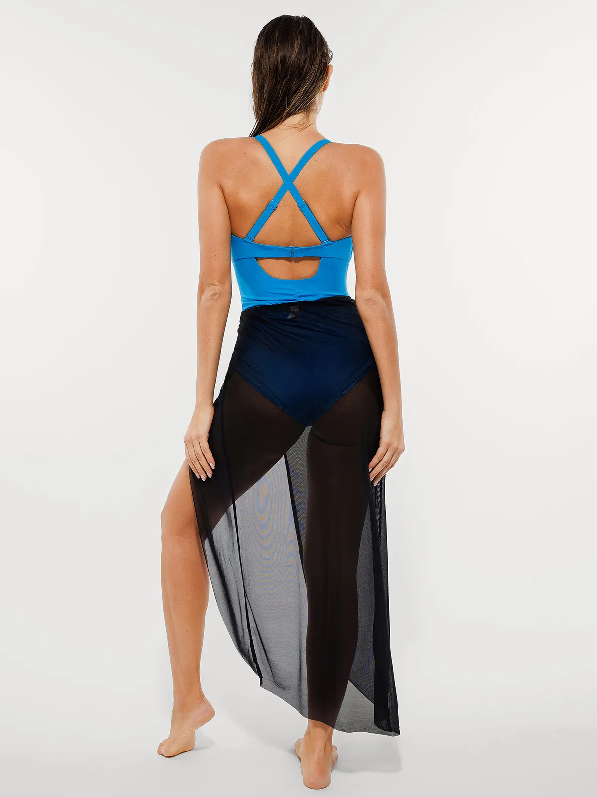Mesh Inset Tie-Side Sculpting One-Piece Swimsuit - Image 89