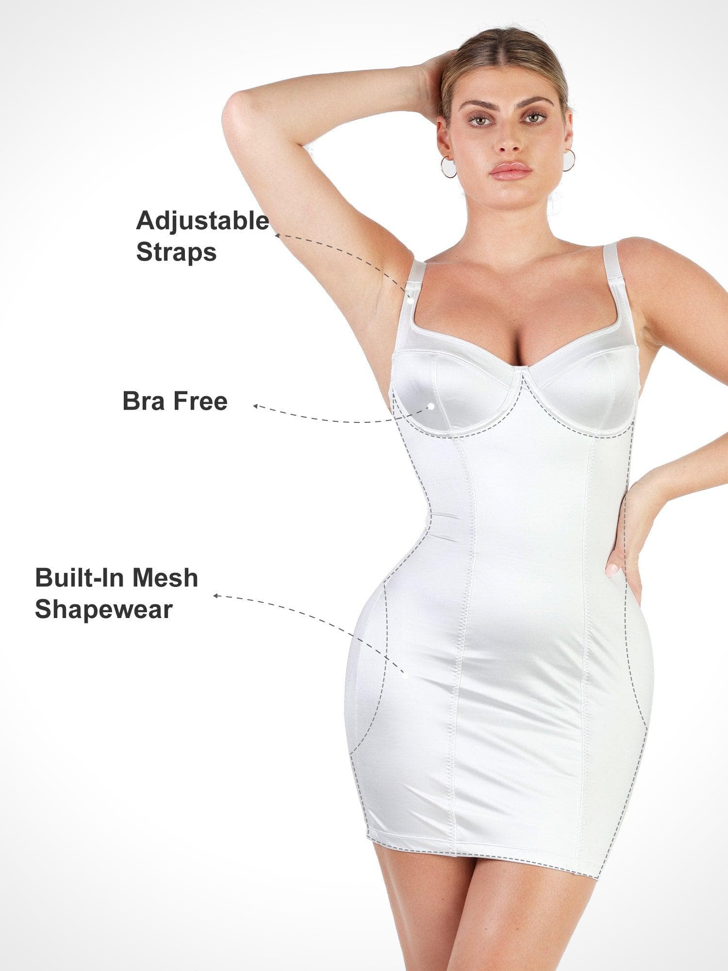 Metallic Shiny Shapewear Romper Or Dress Or Jumpsuit - Image 14