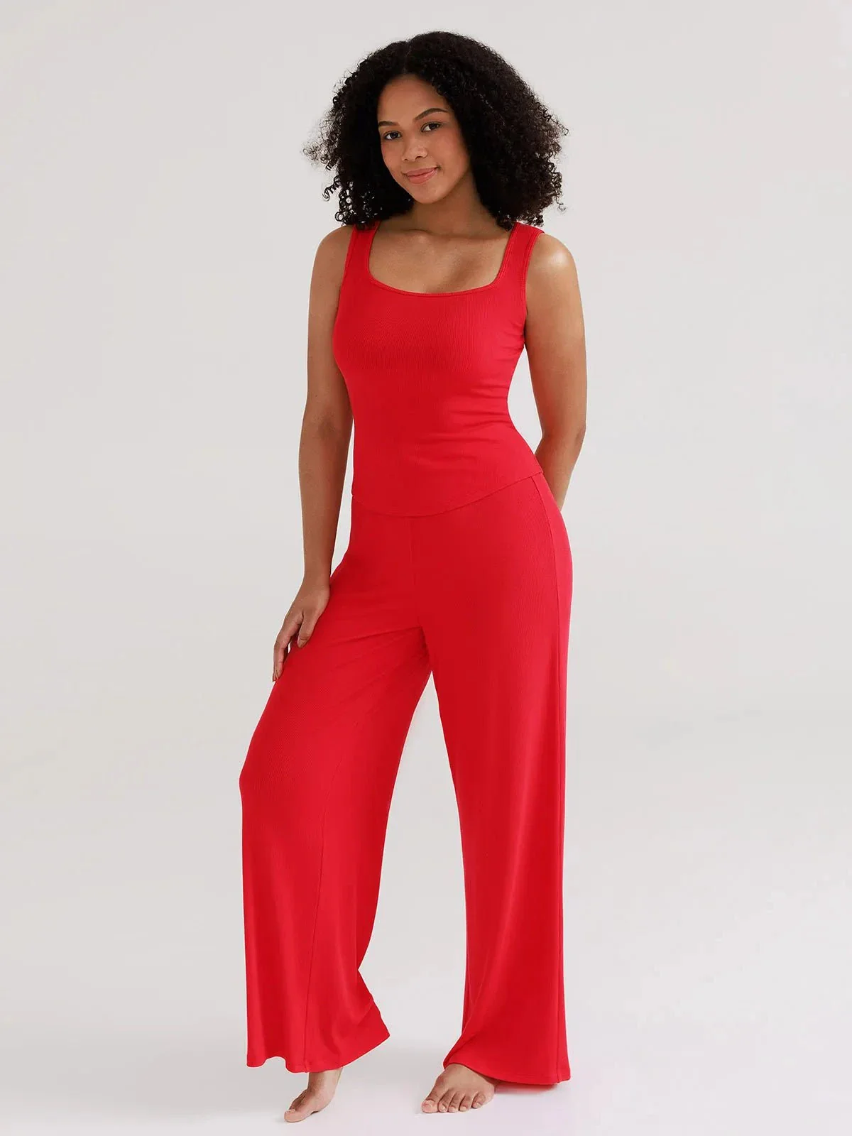 Modal Tank Top & Drawstring Pant Pajama Set - Image 3