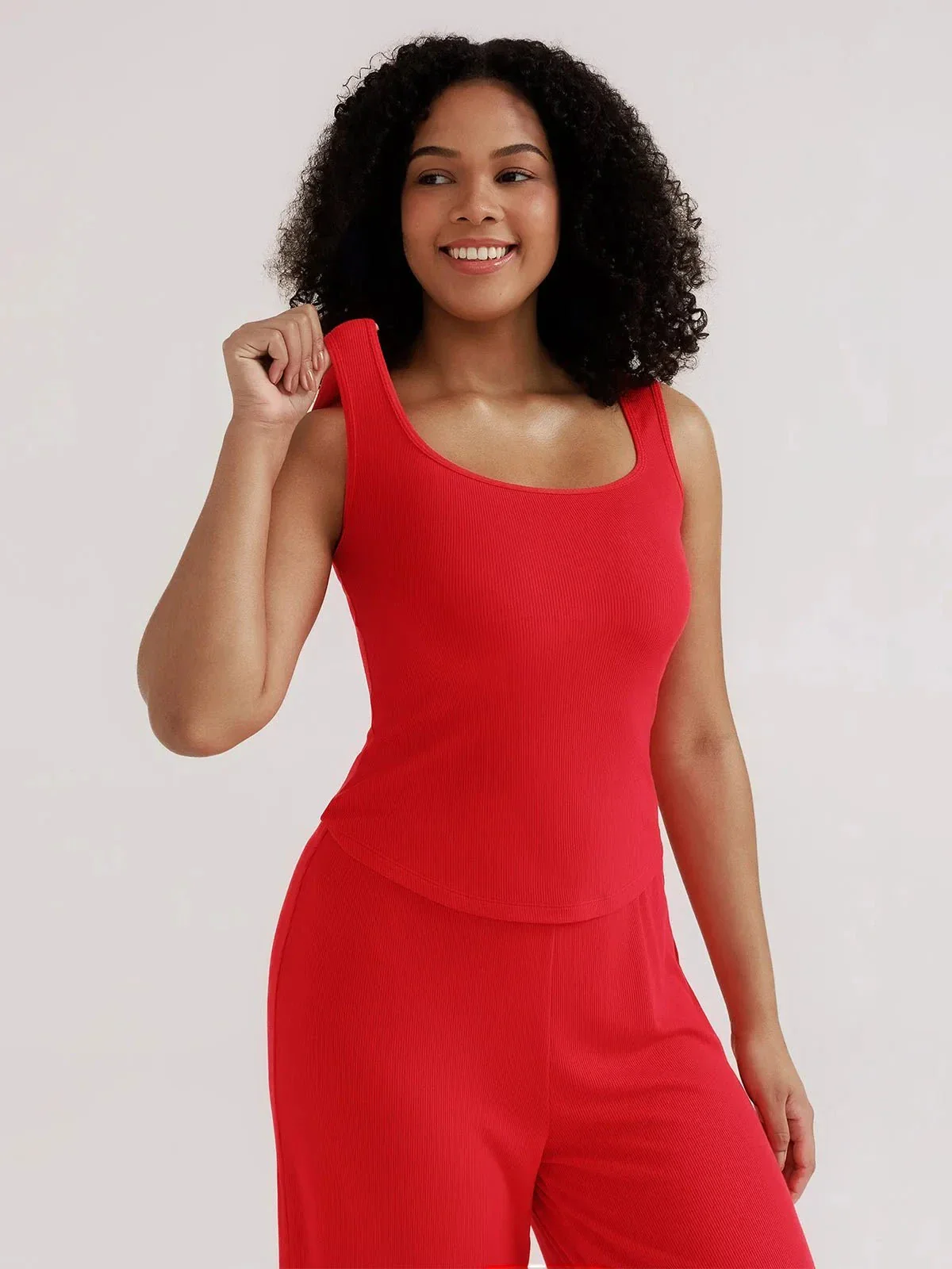 Modal Tank Top & Drawstring Pant Pajama Set - Image 4
