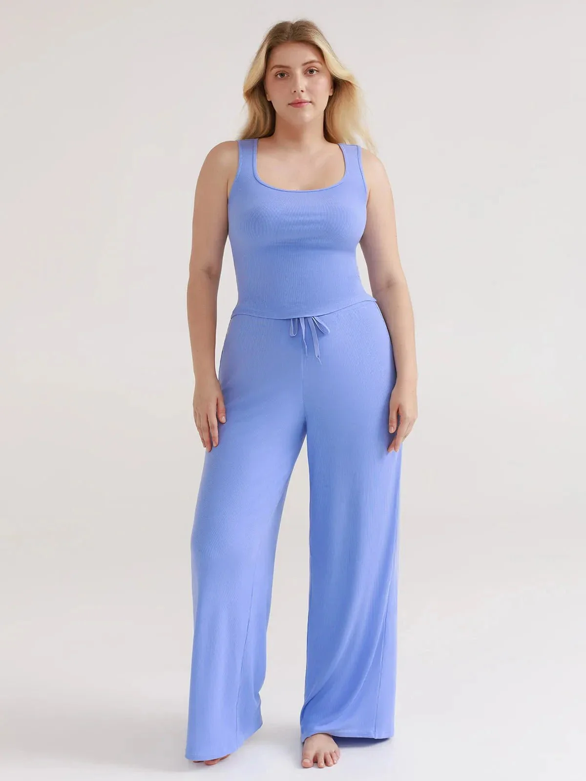 Modal Tank Top & Drawstring Pant Pajama Set - Image 7
