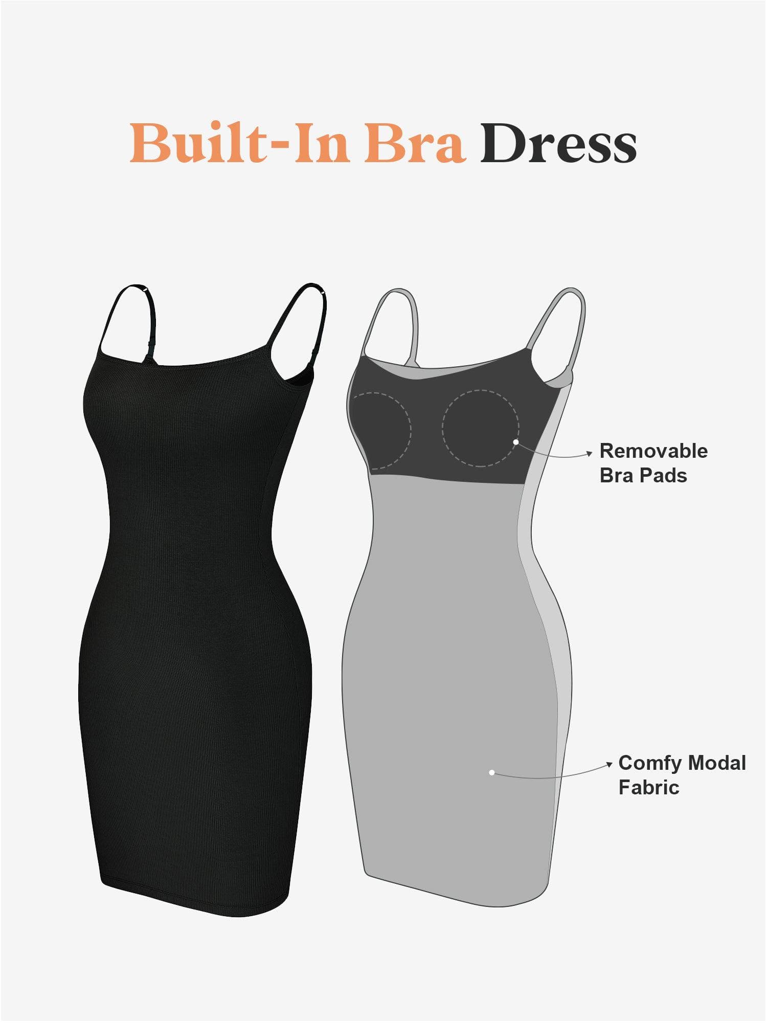 No Shaper Modal Mini Lounge Slip Dress - Image 2