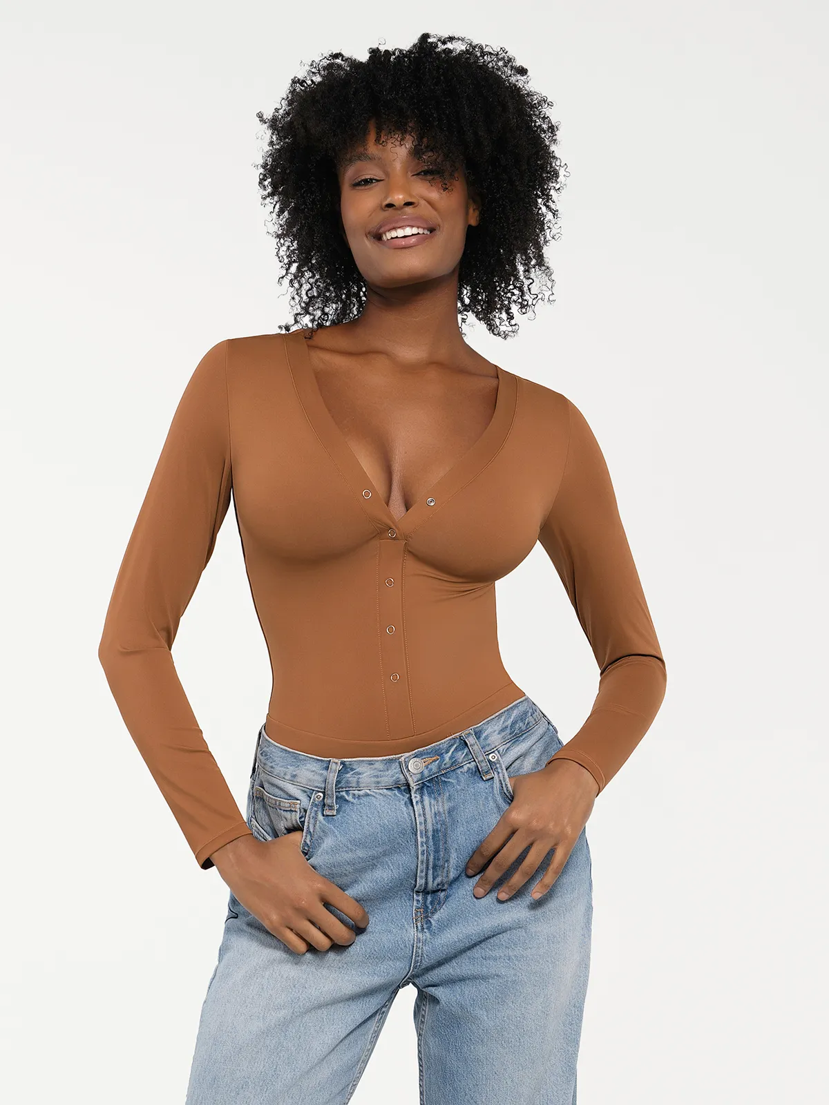 Redtag Thermal Shapewear Long Sleeve Tummy Control Bodysuit - Image 10