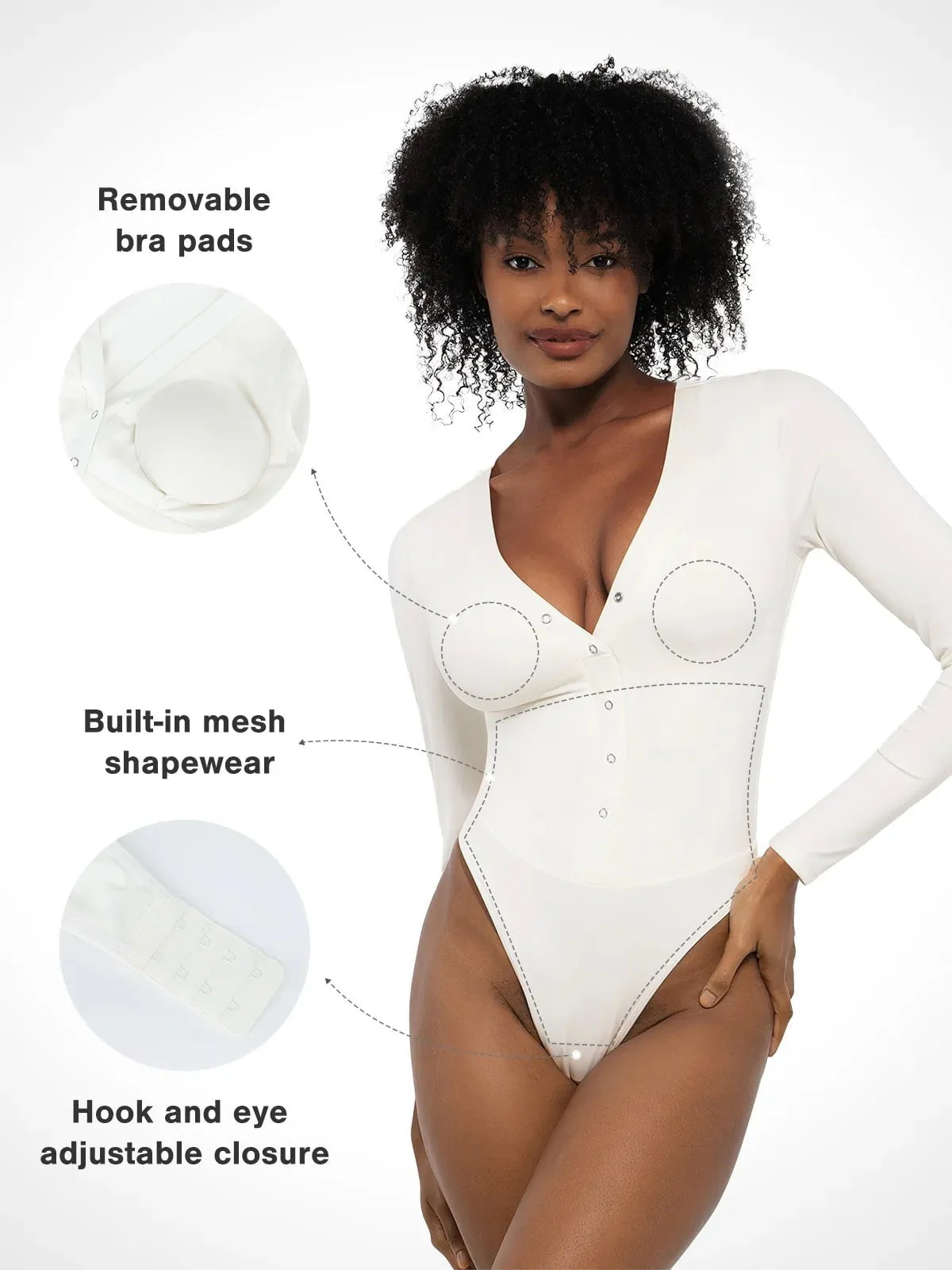 Redtag Thermal Shapewear Long Sleeve Tummy Control Bodysuit - Image 13