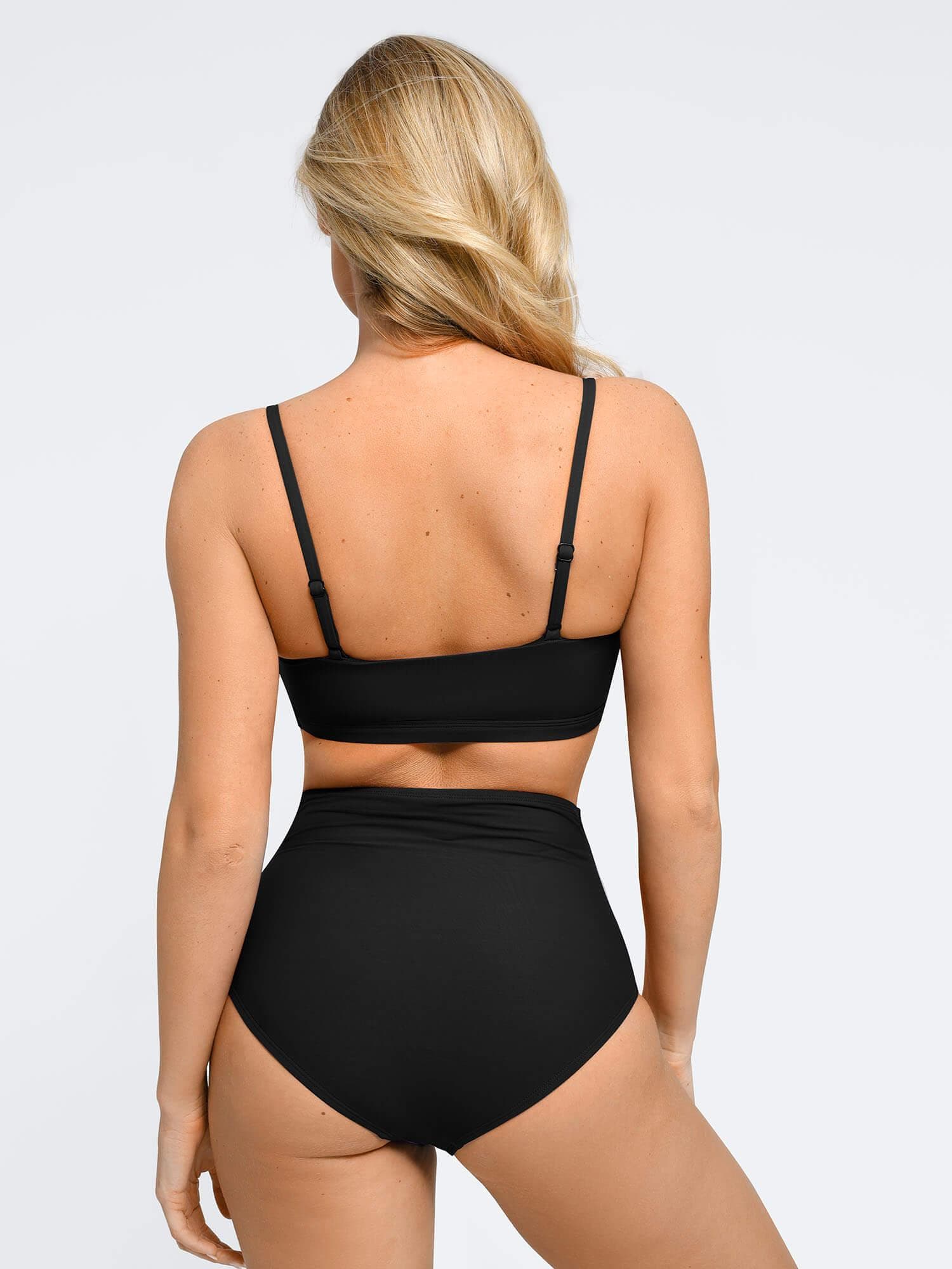 Shapewear Ruched Sculpting Bikini Top and Bottom Set - Image 15