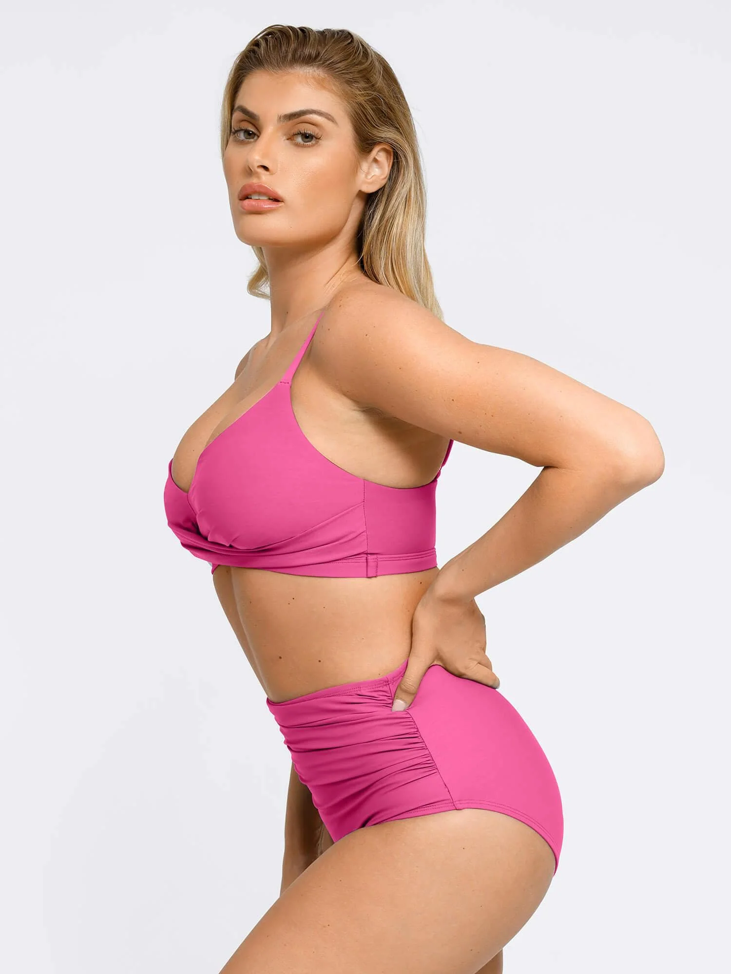 Shapewear Ruched Sculpting Bikini Top and Bottom Set - Image 20