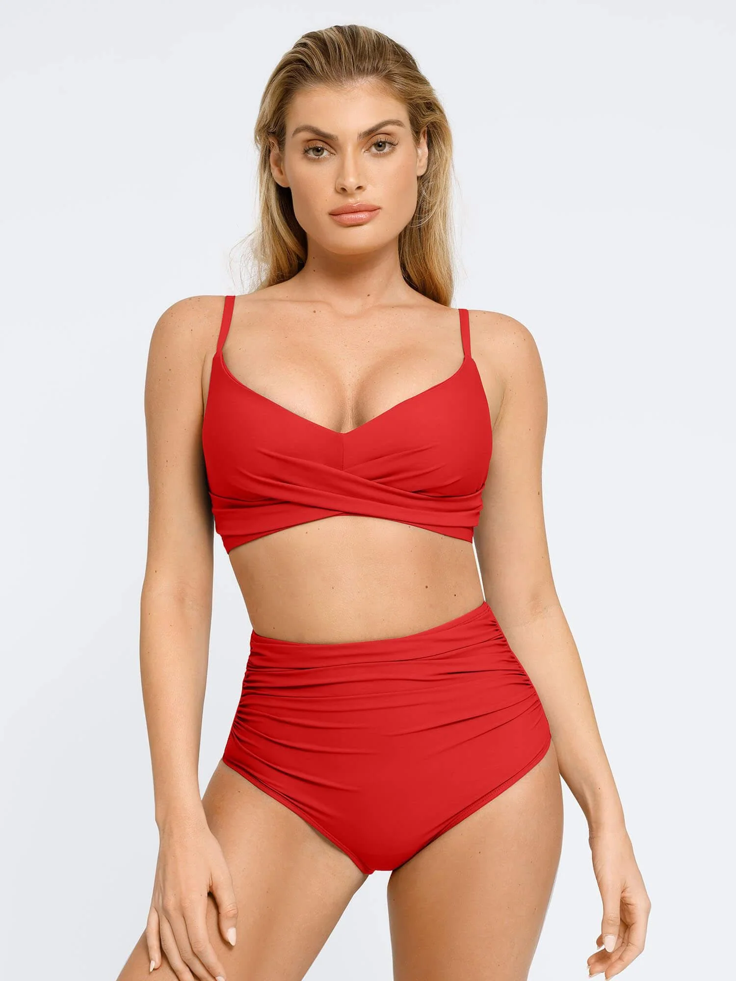 Shapewear Ruched Sculpting Bikini Top and Bottom Set - Image 26