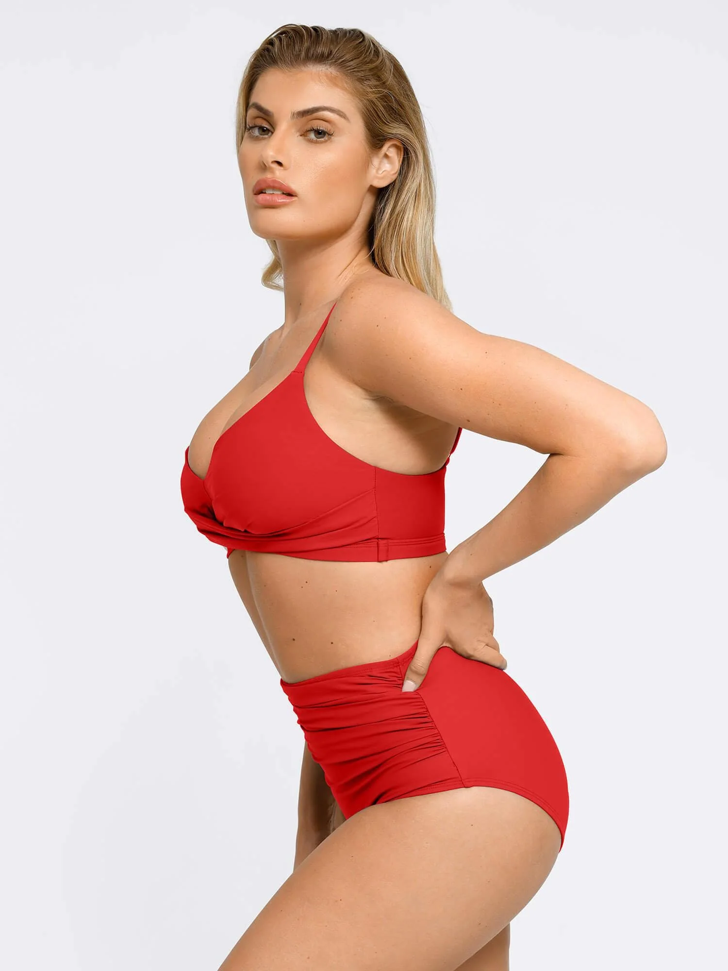 Shapewear Ruched Sculpting Bikini Top and Bottom Set - Image 28