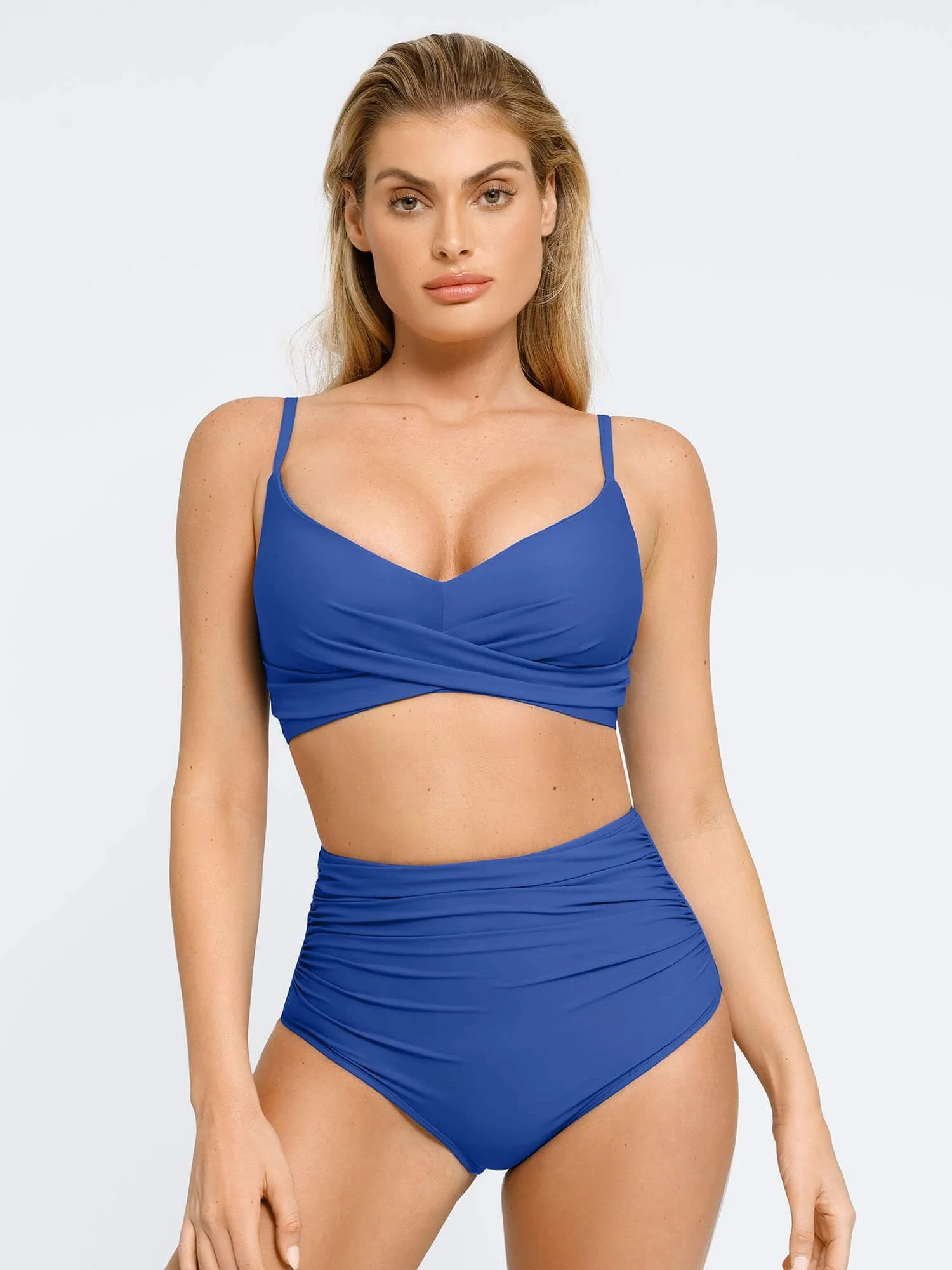 Shapewear Ruched Sculpting Bikini Top and Bottom Set - Image 3