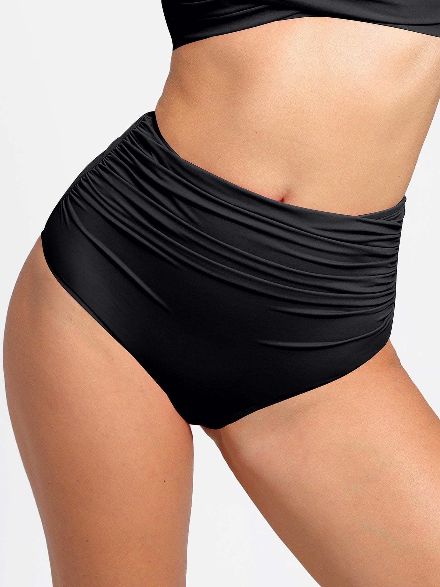 Shapewear Ruched Sculpting Bikini Top and Bottom Set - Image 44