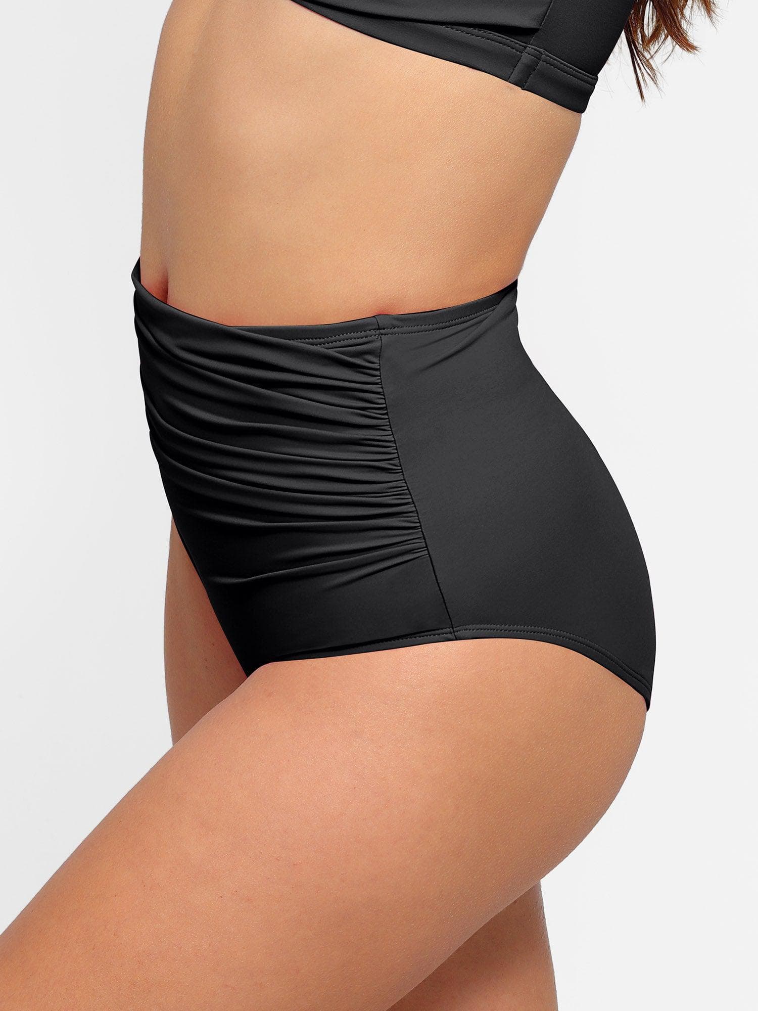 Shapewear Ruched Sculpting Bikini Top and Bottom Set - Image 45