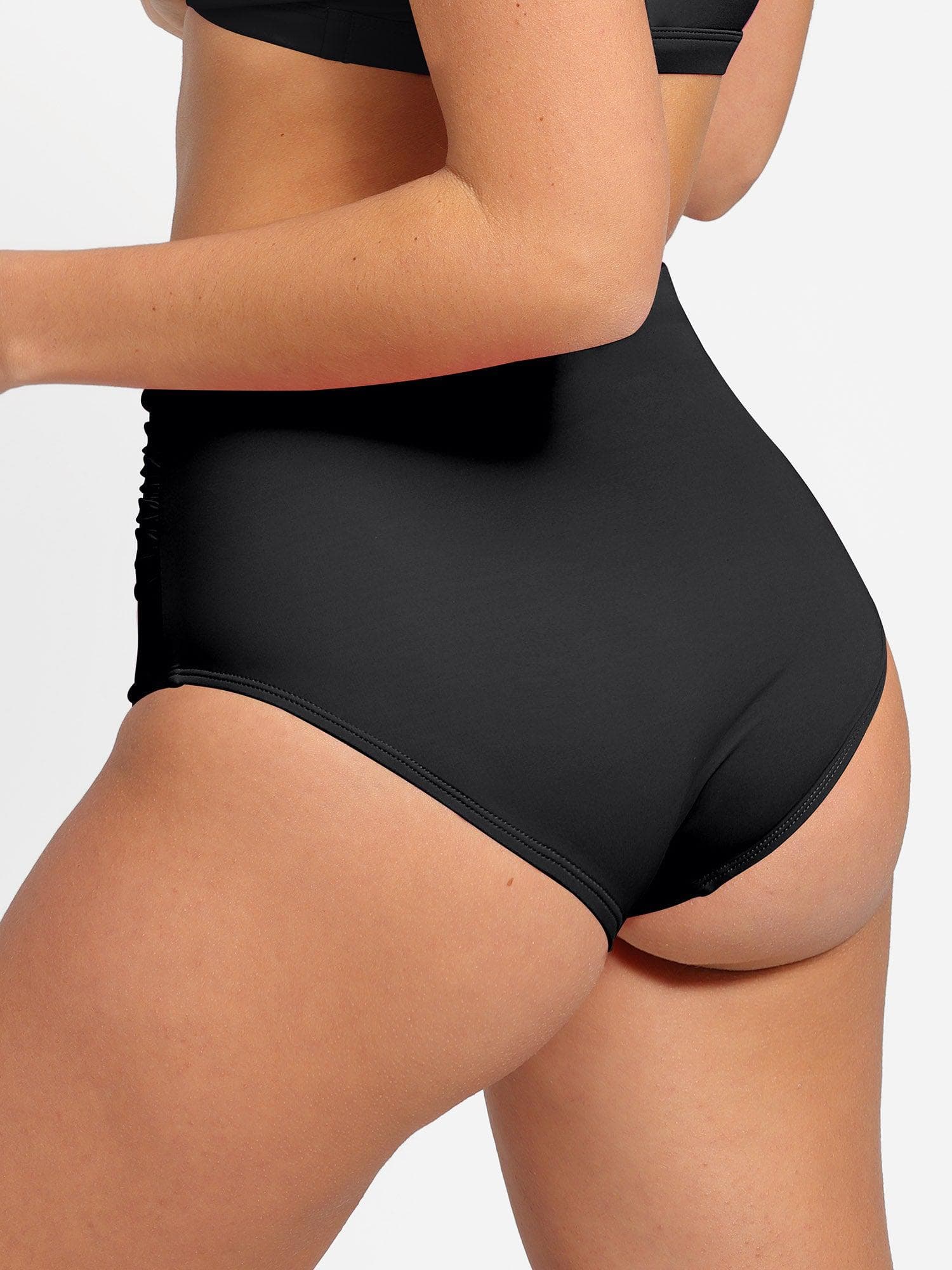 Shapewear Ruched Sculpting Bikini Top and Bottom Set - Image 46