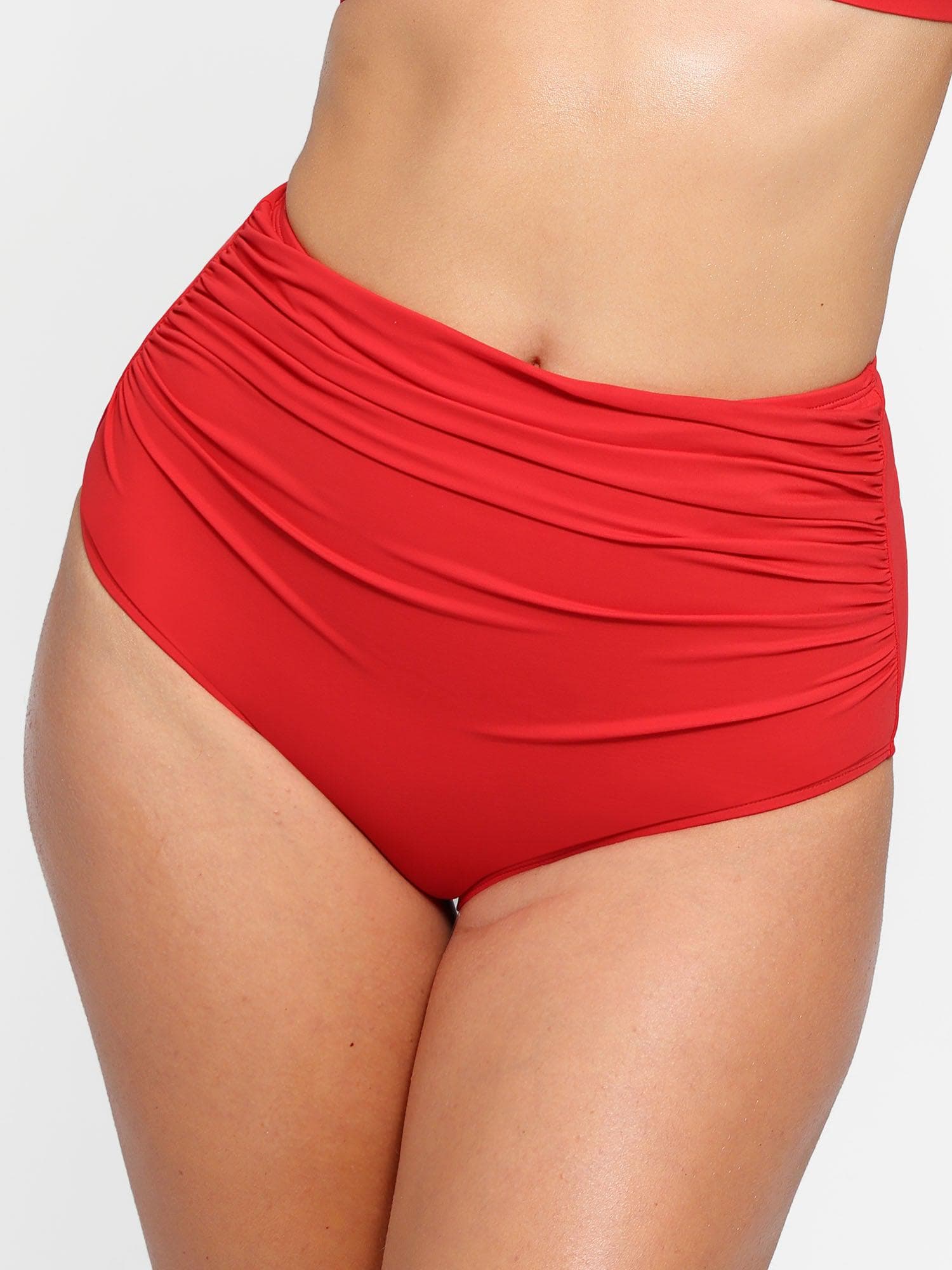 Shapewear Ruched Sculpting Bikini Top and Bottom Set - Image 50